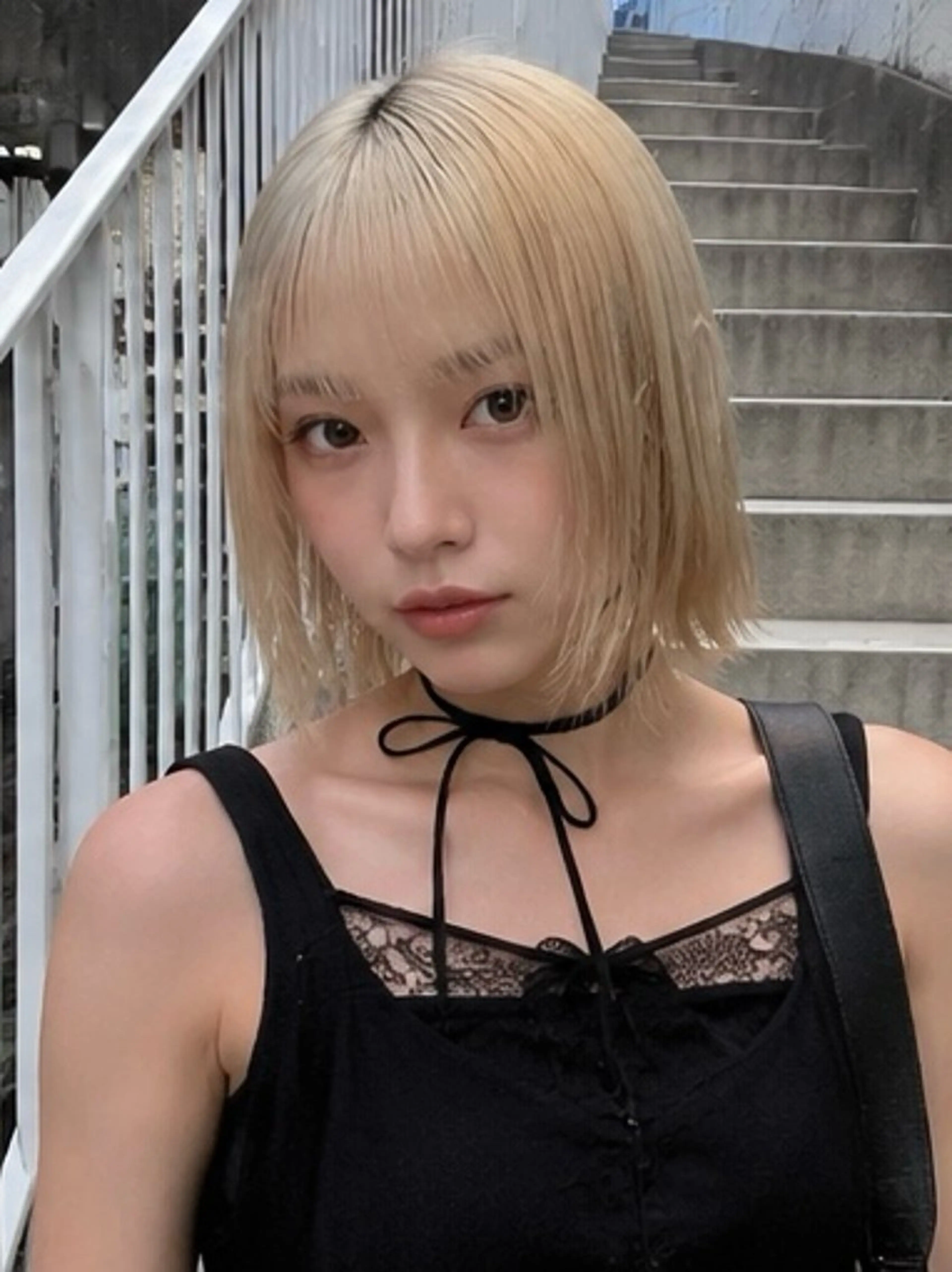 ショート 韓国風カラー ボブ 韓国風ヘア Garden 浅草蔵前のヘアスタイル