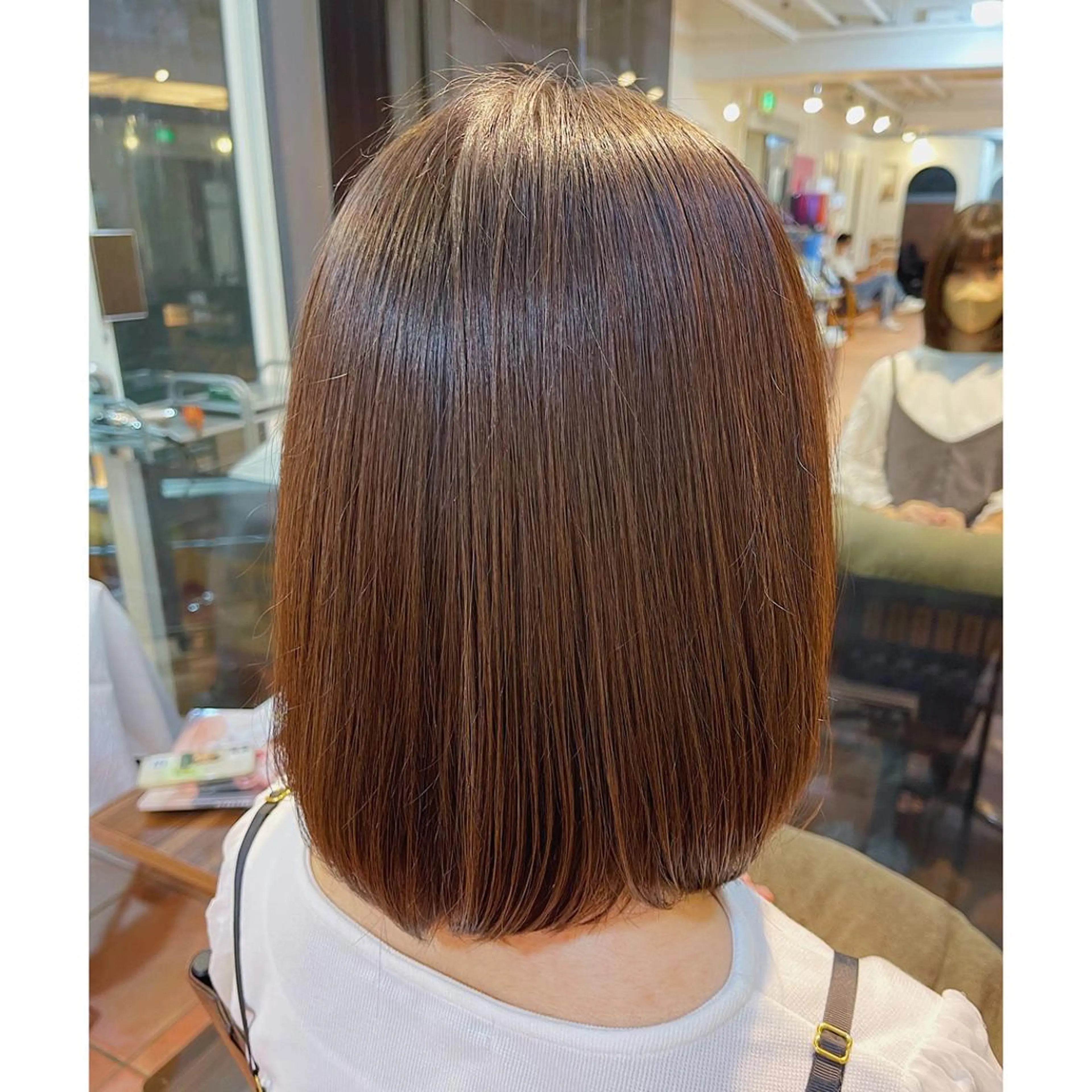 ミディアム カラー ボブ 🦋エクステ/透明感 カラー🦋宮川莉央のヘアスタイル