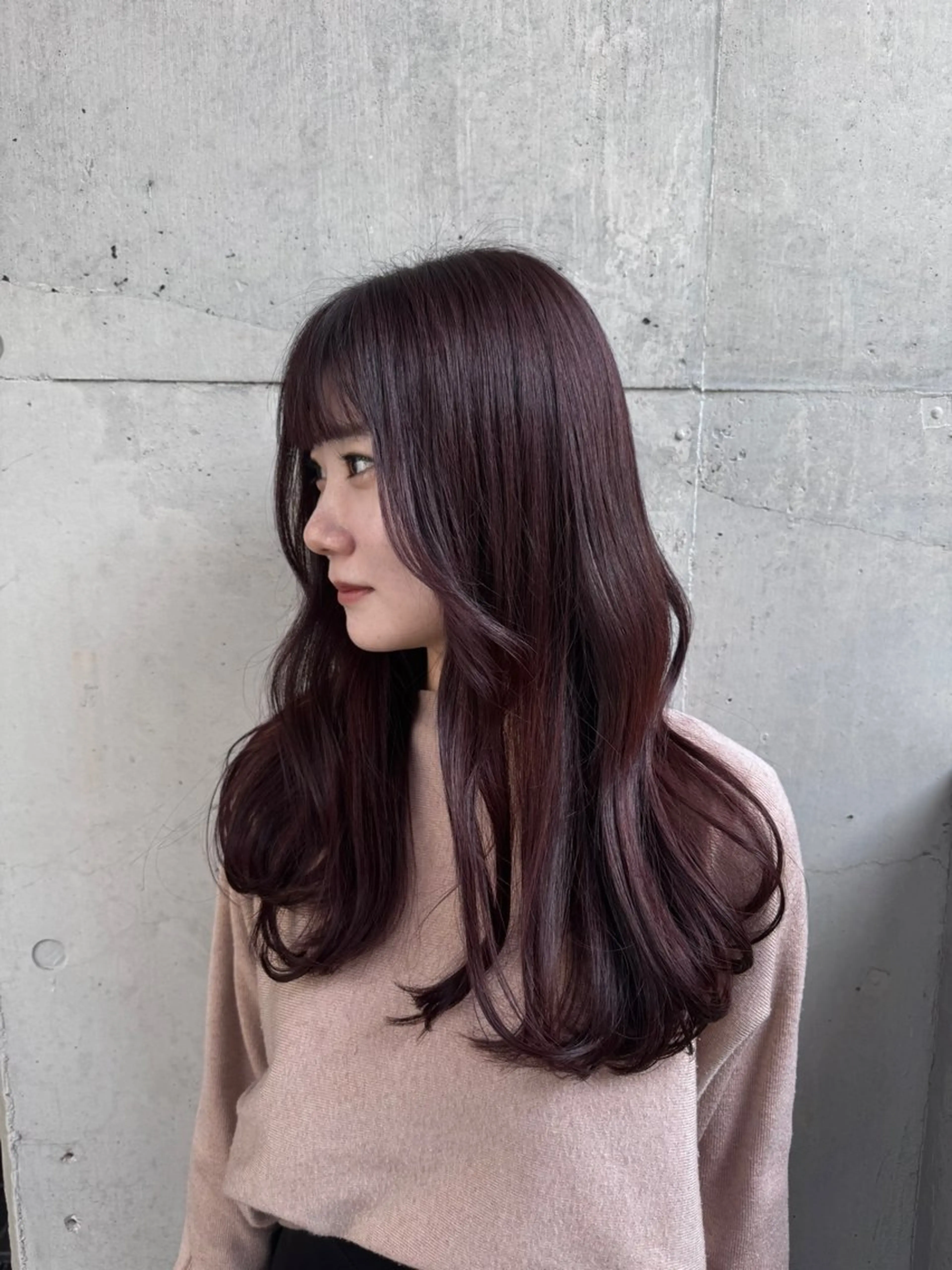 セミロング ヘアカラー トリートメント 💎艶カラー髪質改善 💎🐇uraraのヘアスタイル