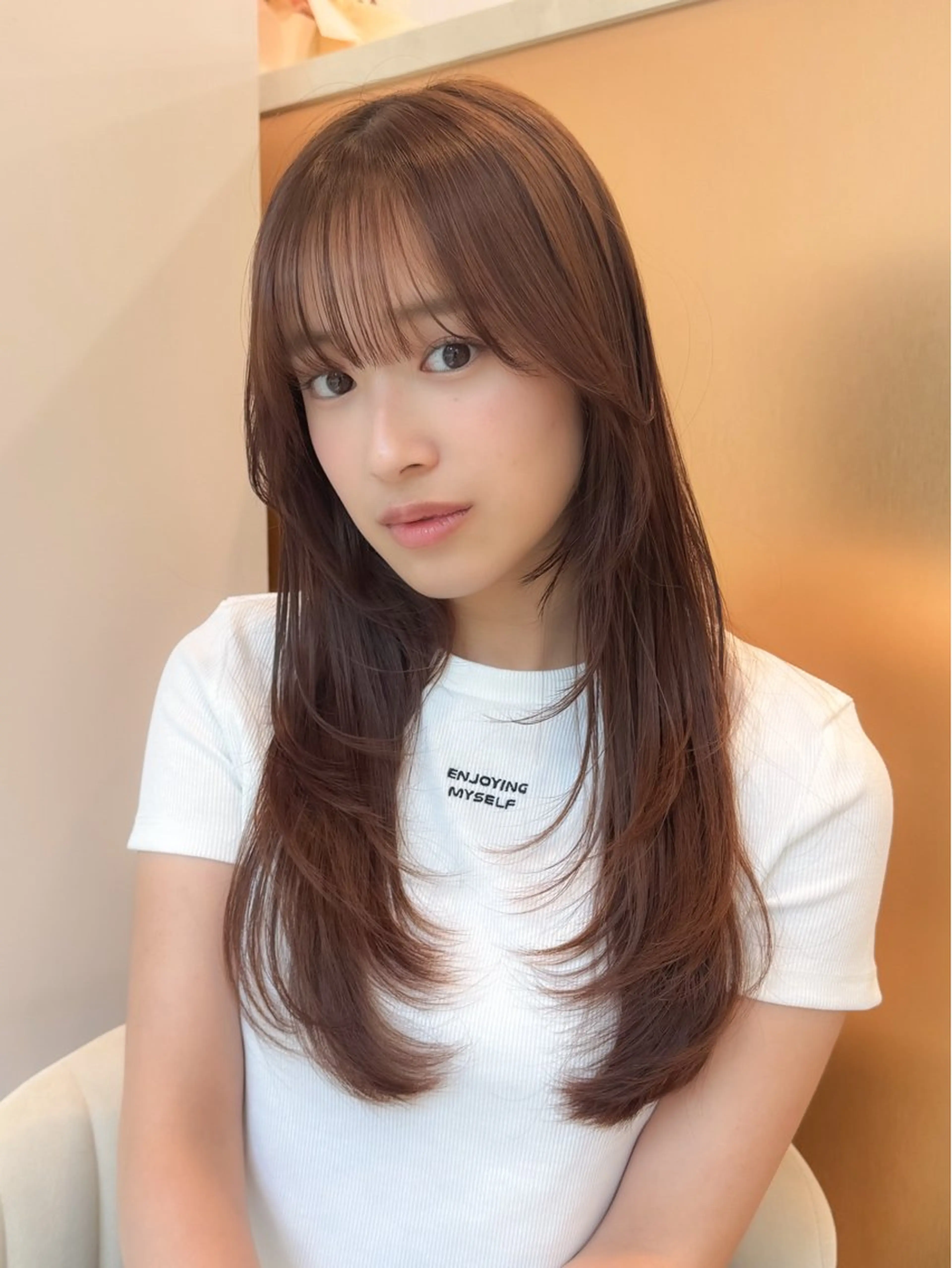 【🫧韓国風レイヤーカット+❤︎3stepトリートメント!】🎉髪質改善🎉メニュー可愛いコテ巻き付き🔥レイヤーを!の写真