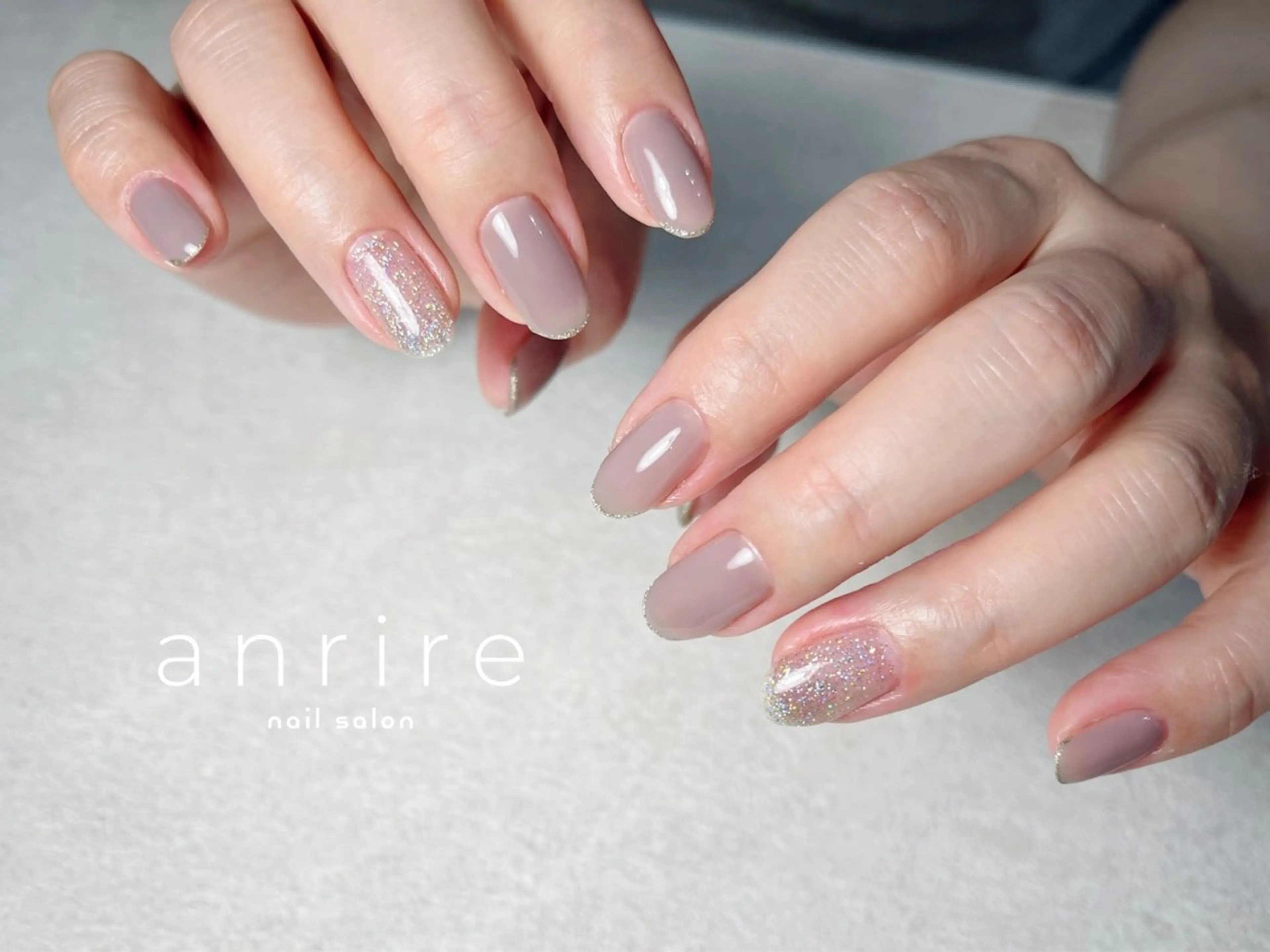 ネイル フラッシュネイル キラキラネイル ラメ(グリッター) オフィスネイル シンプルネイル ハンドネイル nailsalon anrireのネイルデザイン