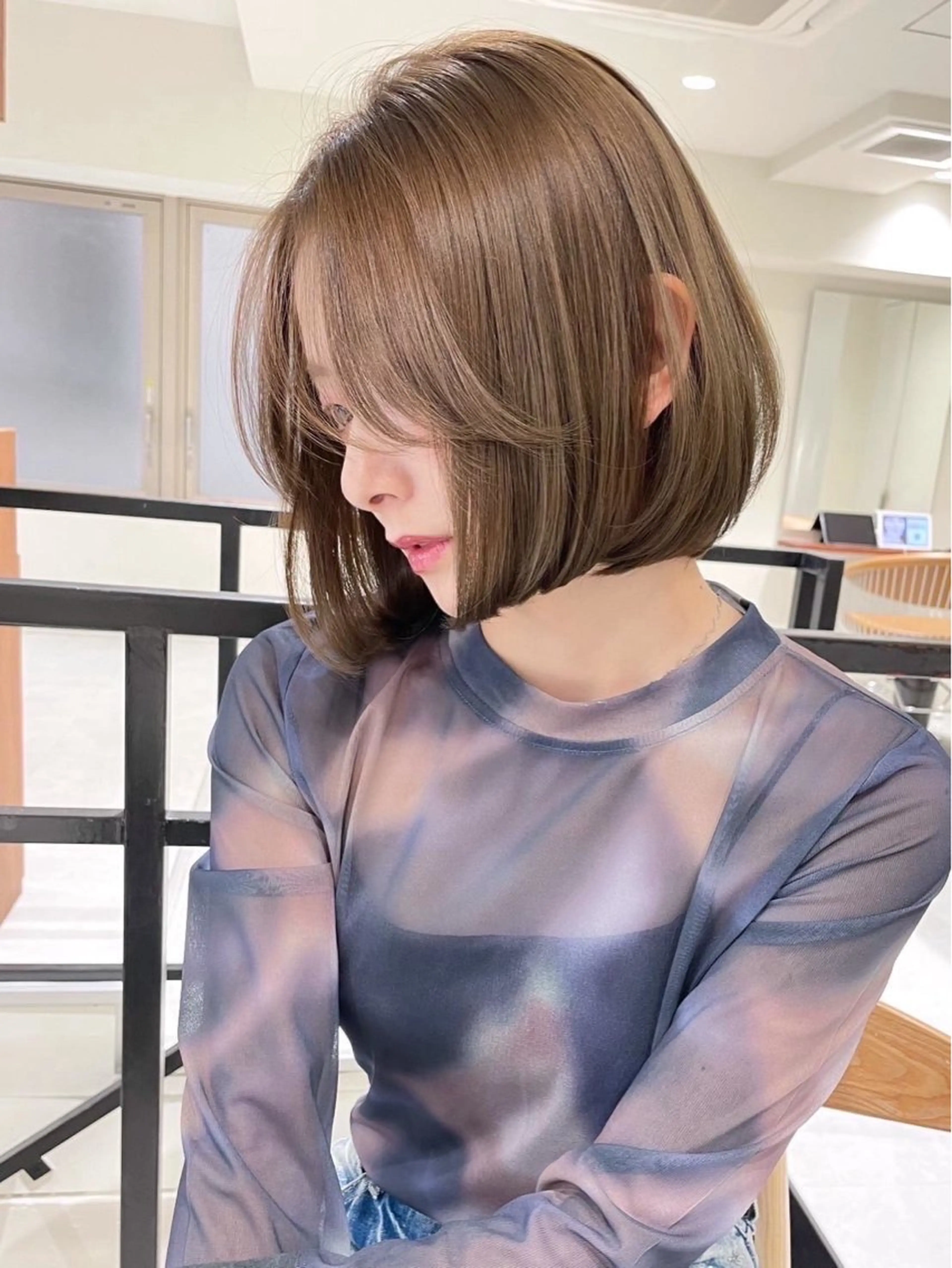 ミディアム カラー アッシュ ベージュカラー カット ヘアカラー トリートメント 🌈透明感カラー🌈 🌟吉田祐介🌟のヘアスタイル