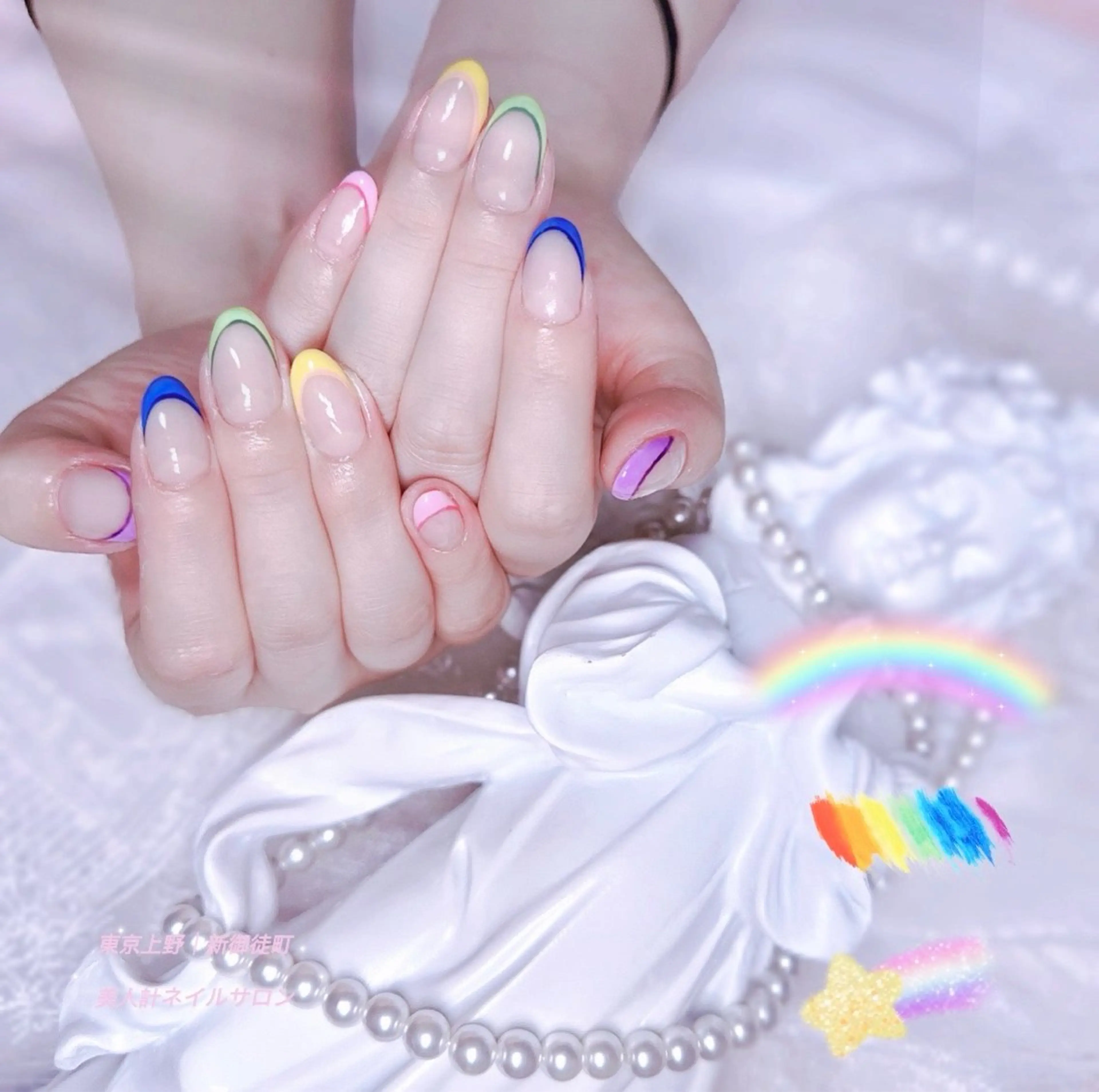 ネイル フレンチネイル 美人計ネイルサロン所属・中山 美月のネイルデザイン