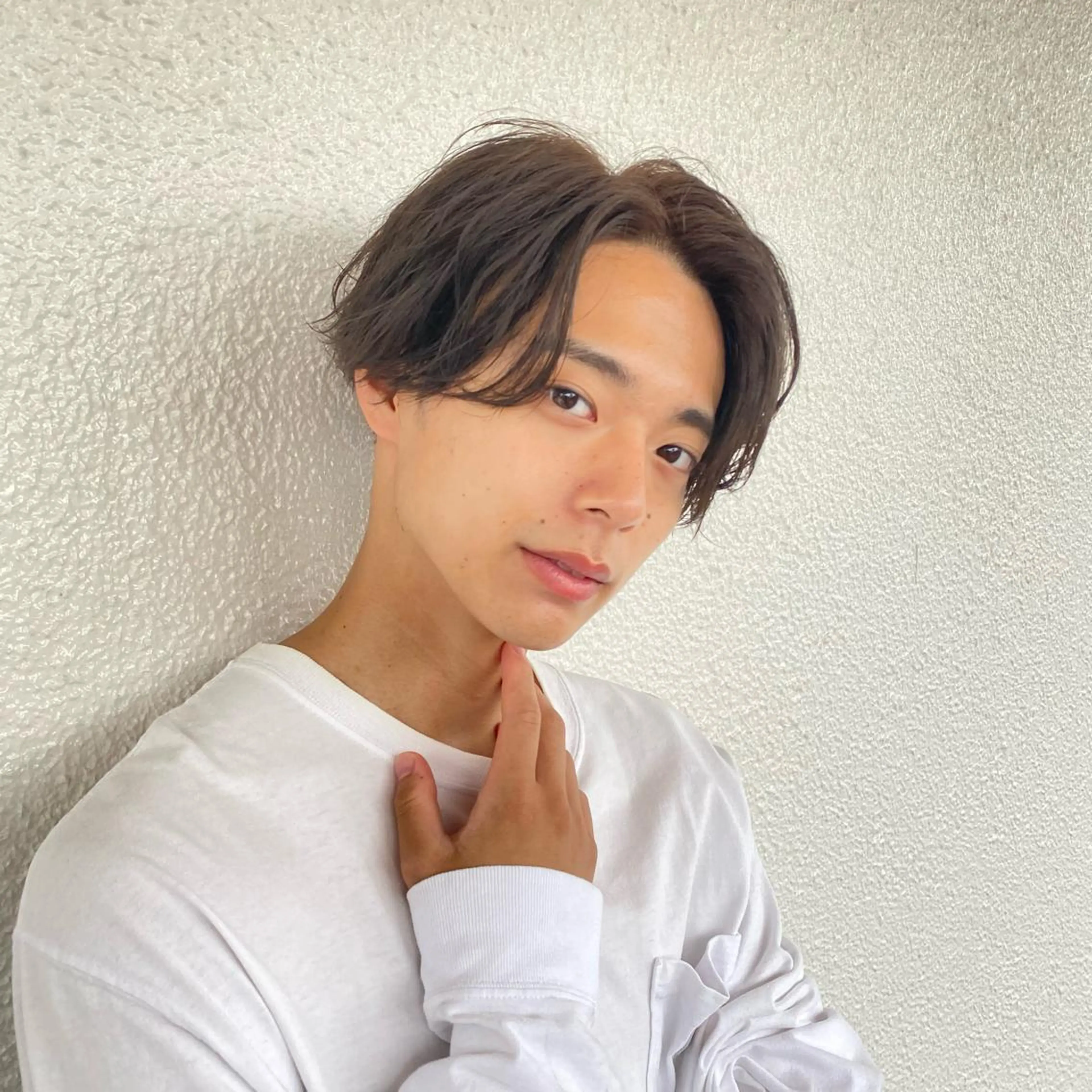 ミディアム パーマ メンズ 🟦ニュアンス/メン ズパーマ横浜🟦のヘアスタイル