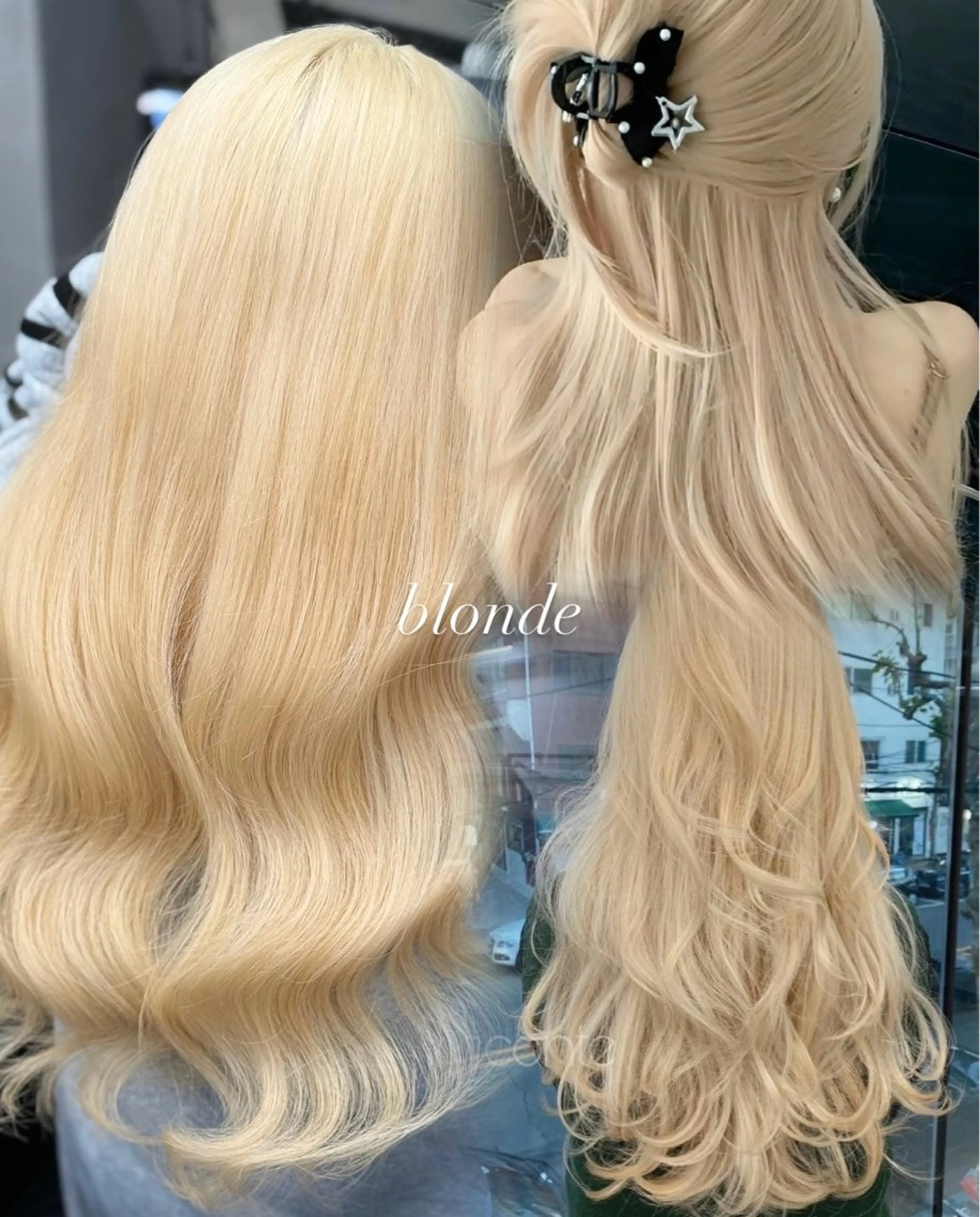 ロング カラー ベージュカラー ブリーチ ケアブリーチ 透明感カラー デザインカラー 渋谷髪質改善/縮毛 矯正/かすが🪽🫧のヘアスタイル