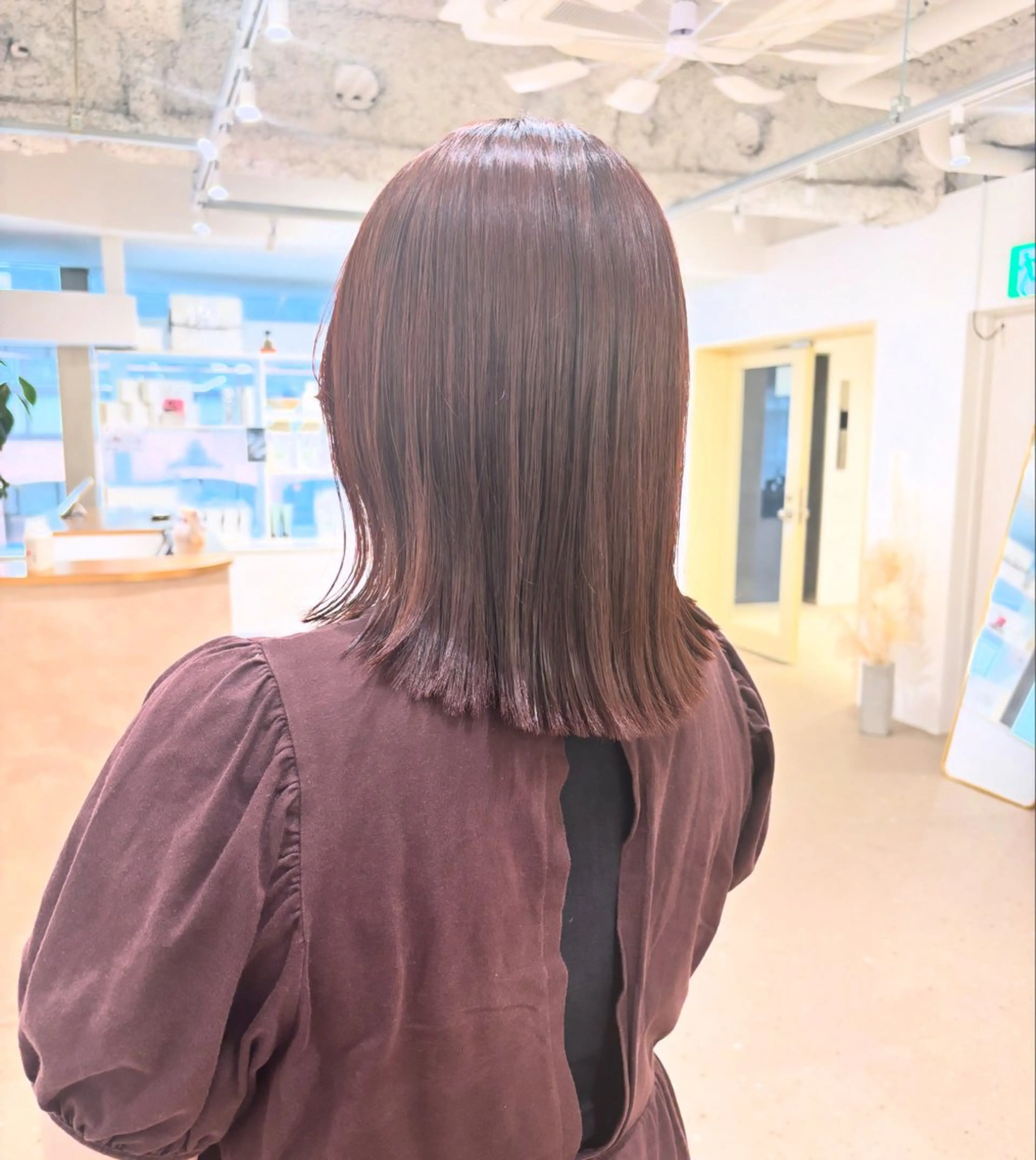 ミディアム カラー カット ヘアカラー トリートメント 似合わせ美髪ヘア✨ 天王寺．阿倍野🌈のヘアスタイル