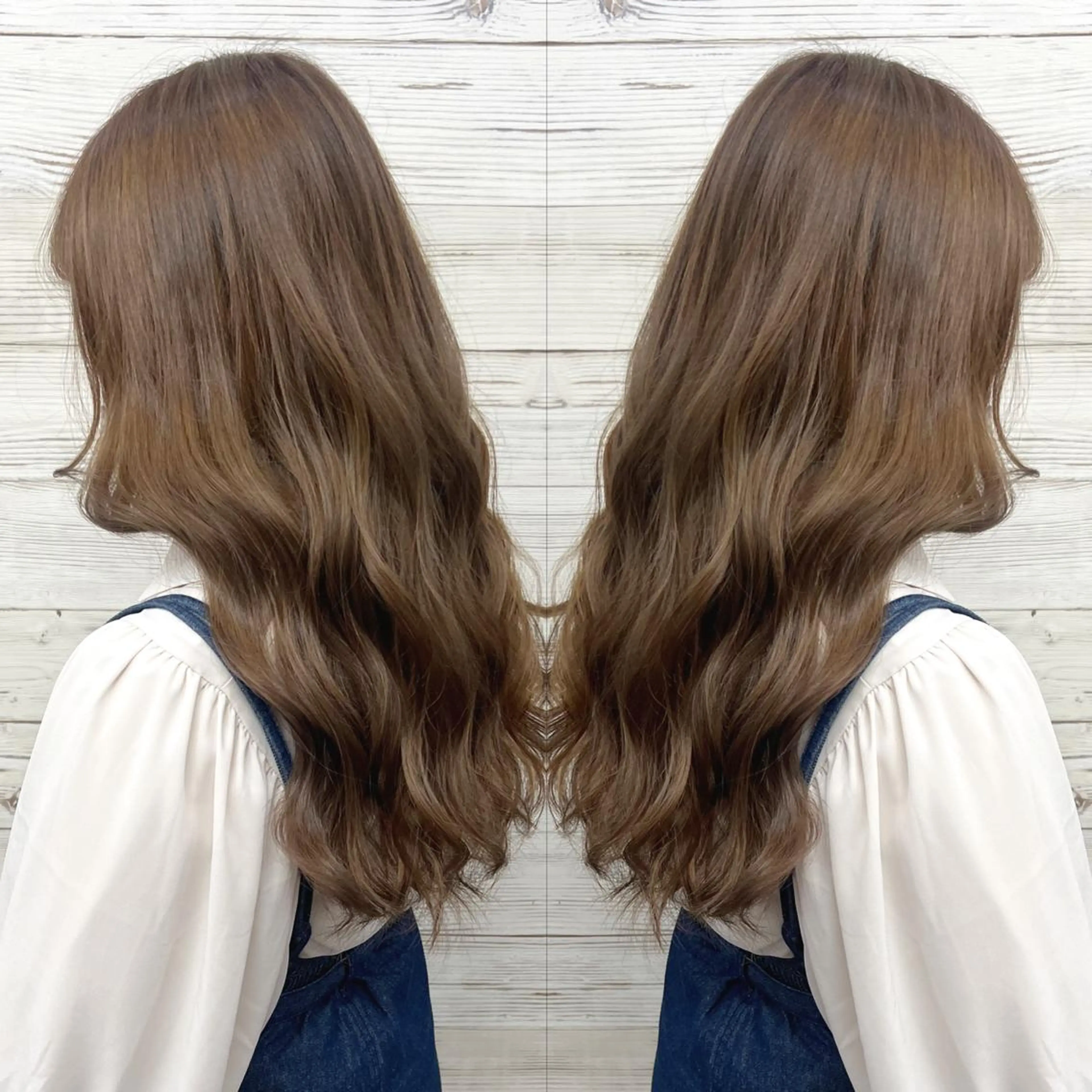 ロング カラー ヘアアレンジ 黒髪 ブリーチ ケアブリーチ グレージュ ハイトーンカラー ヘアカラー トリートメント 枝毛カット＆髪質改善 満足NO.1岡しゃんのヘアスタイル