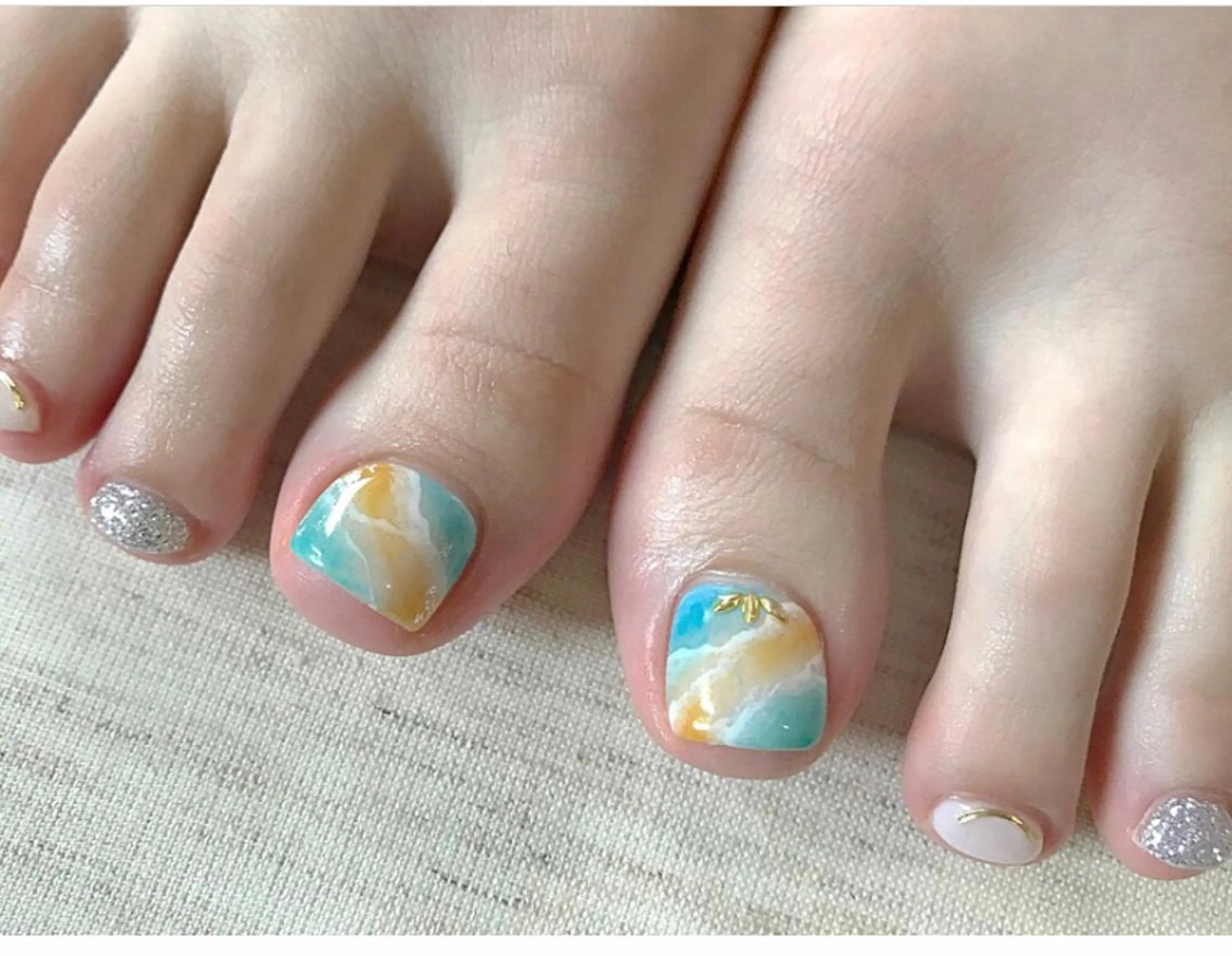 ネイル 大理石ネイル(マーブル) 久田 悠佳のネイルデザイン