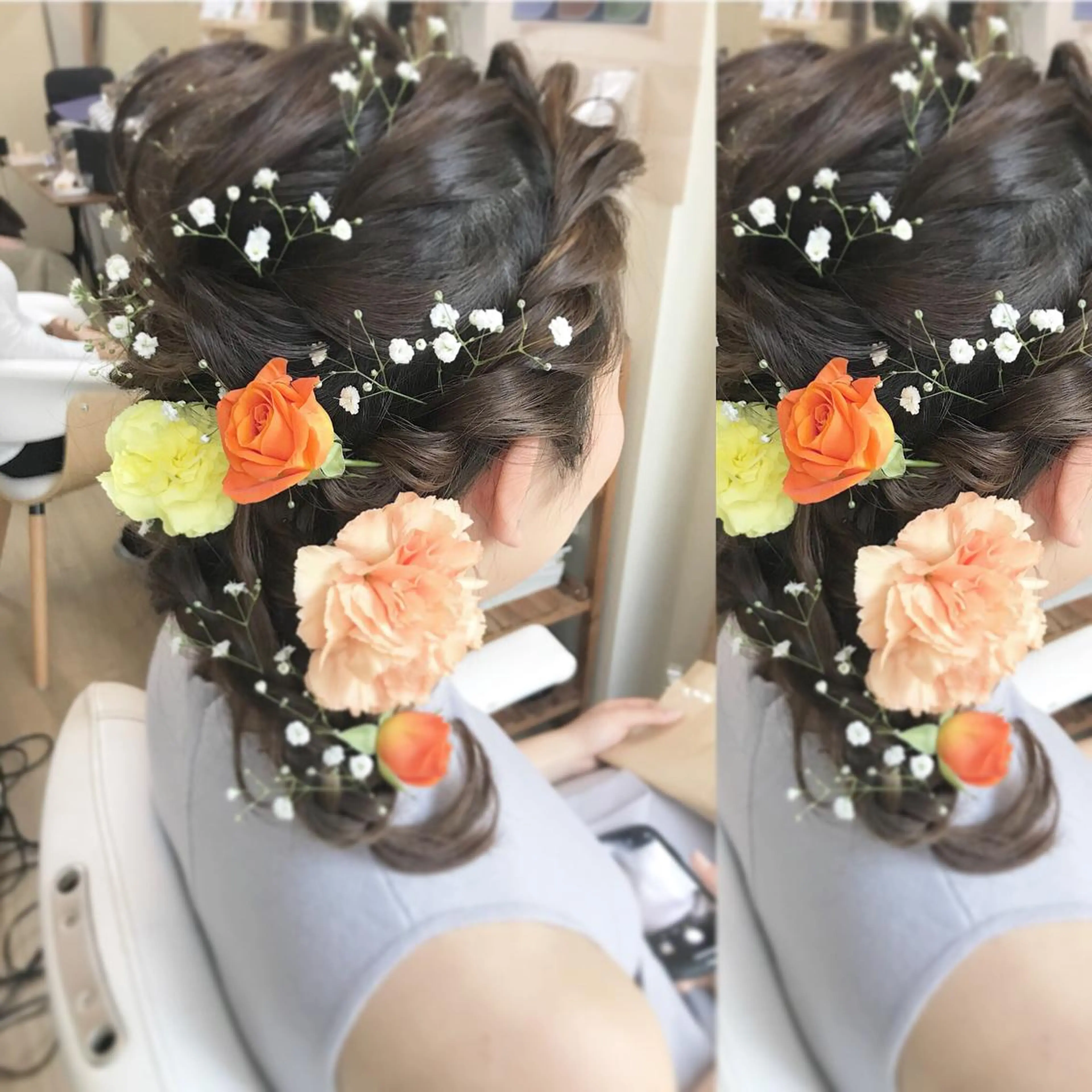 セミロング ヘアアレンジ 早朝✨ヘアセット 着付け/清水玲歌のヘアスタイル