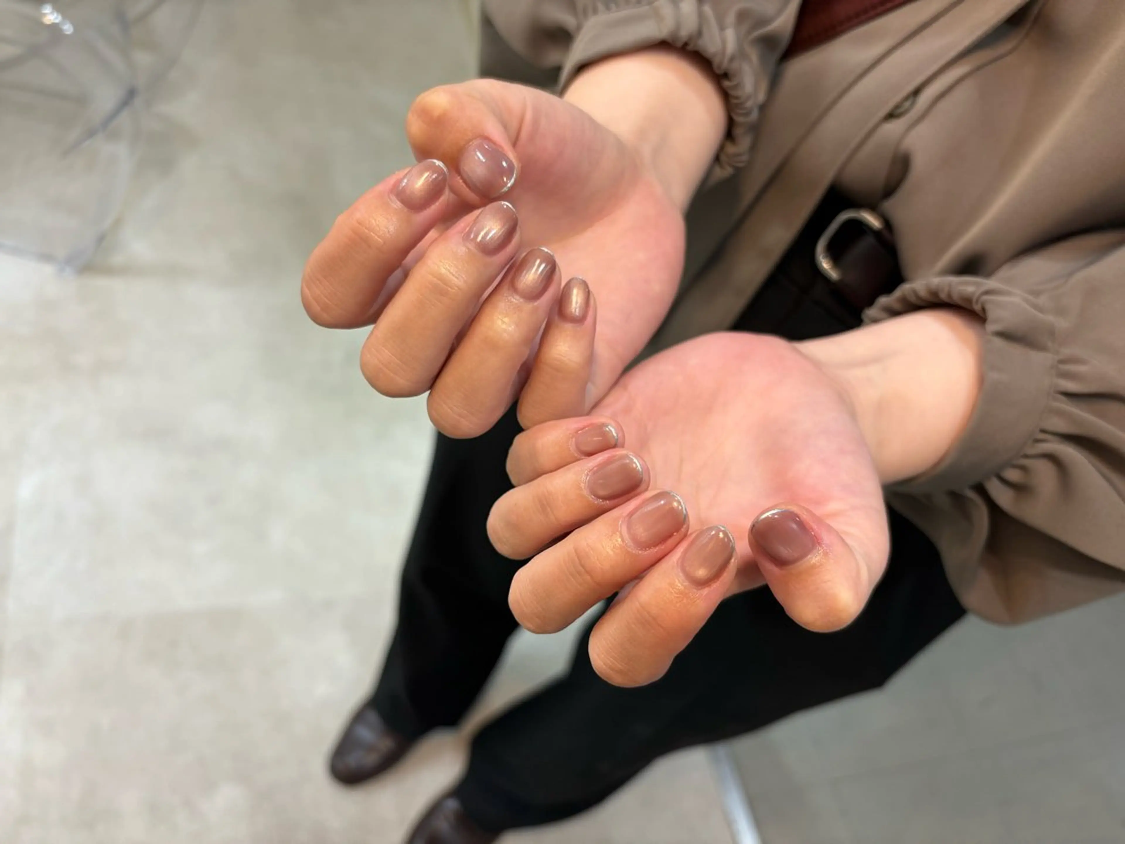 ネイル ハンドネイル Mai :矢場町 ニュアンス🌿アートのネイルデザイン