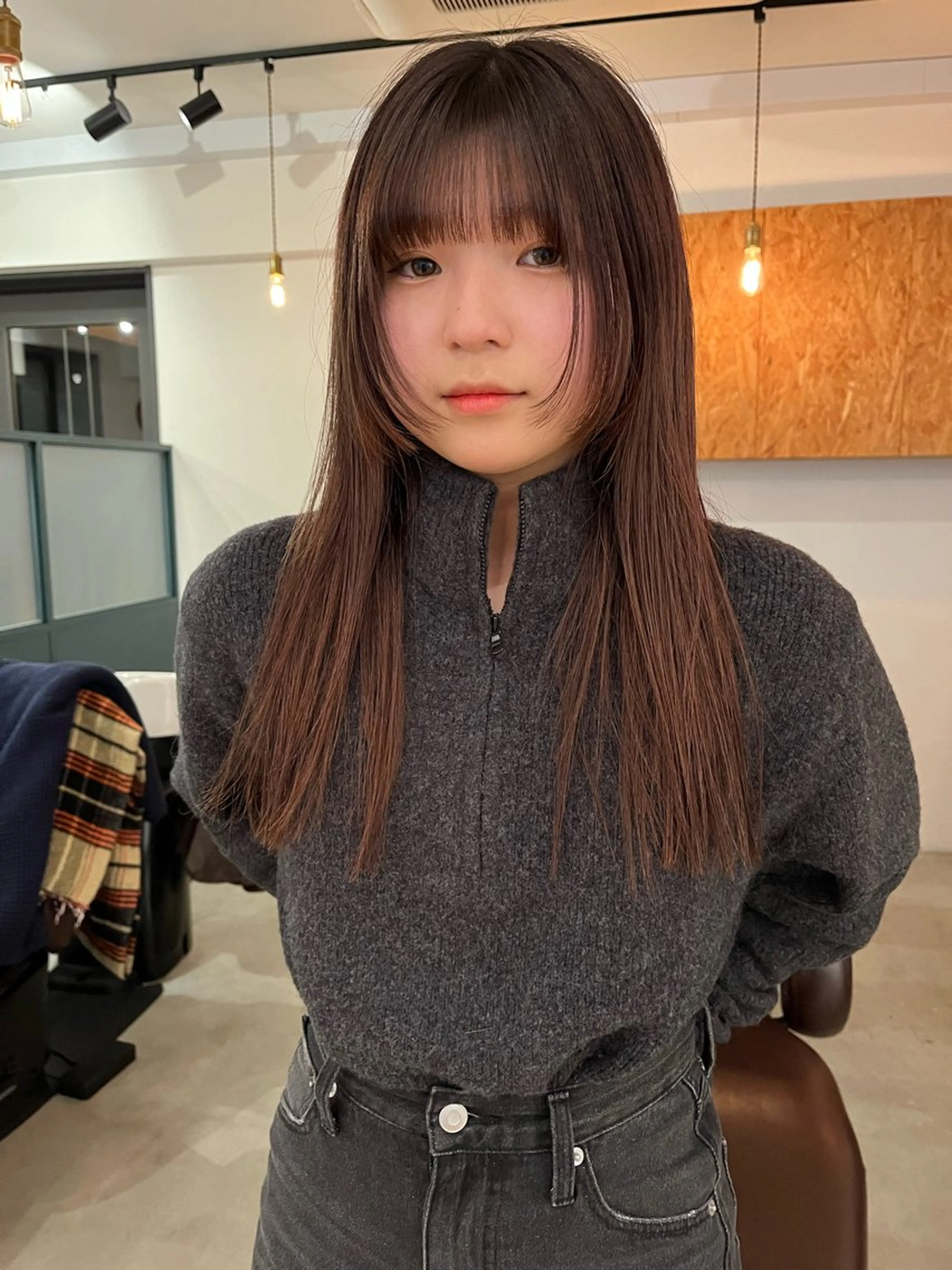 ロング レイヤーカット ロング 暖色/パーマ 🌼クニトウメイのヘアスタイル