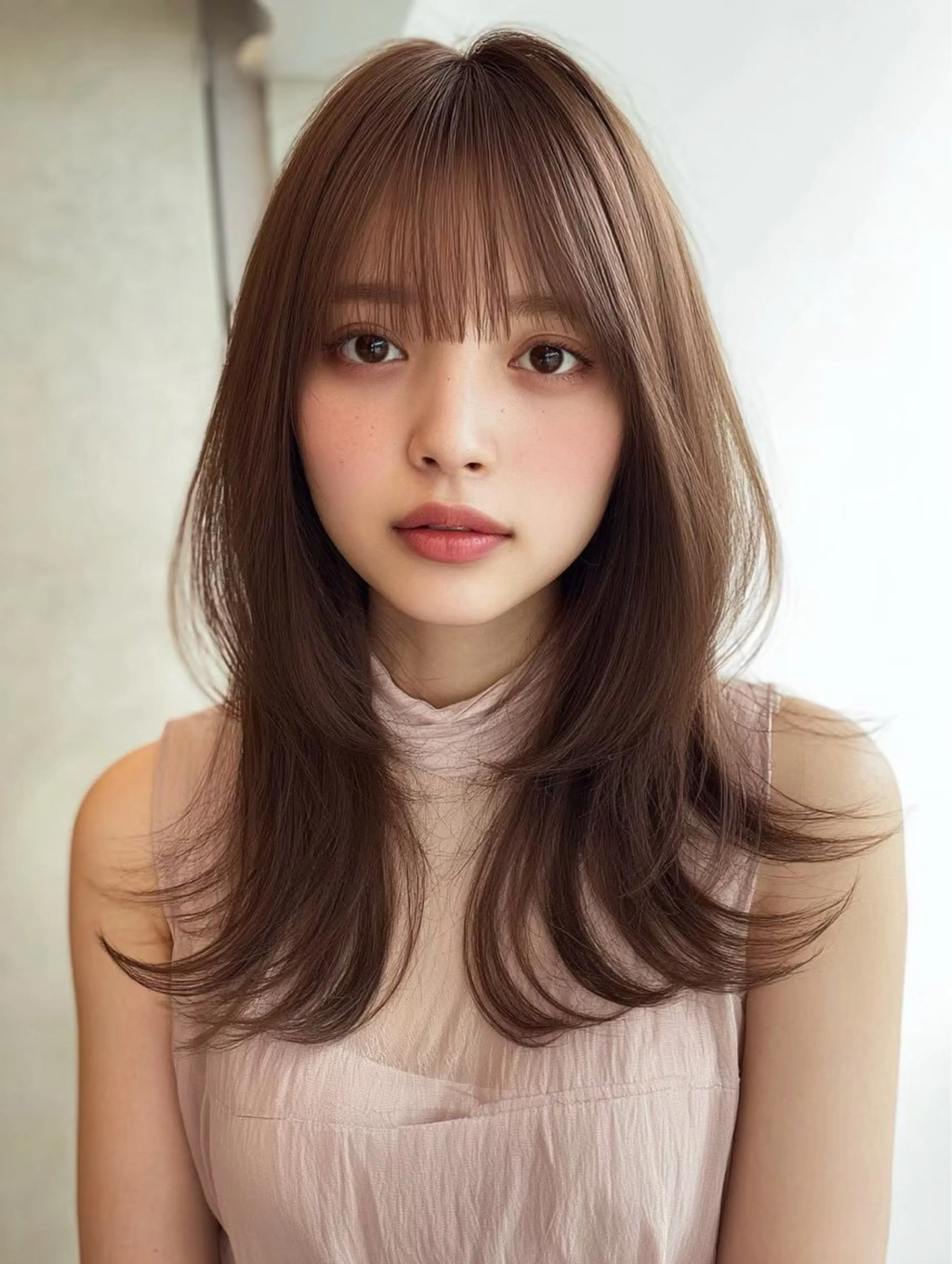 ロング カラー ブリーチ ブラウンカラー イルミナカラー ブリーチなしカラー ピンクカラー ヘアカラー 🌈髪質改善💕 縮毛矯正✨青木まで✨のヘアスタイル