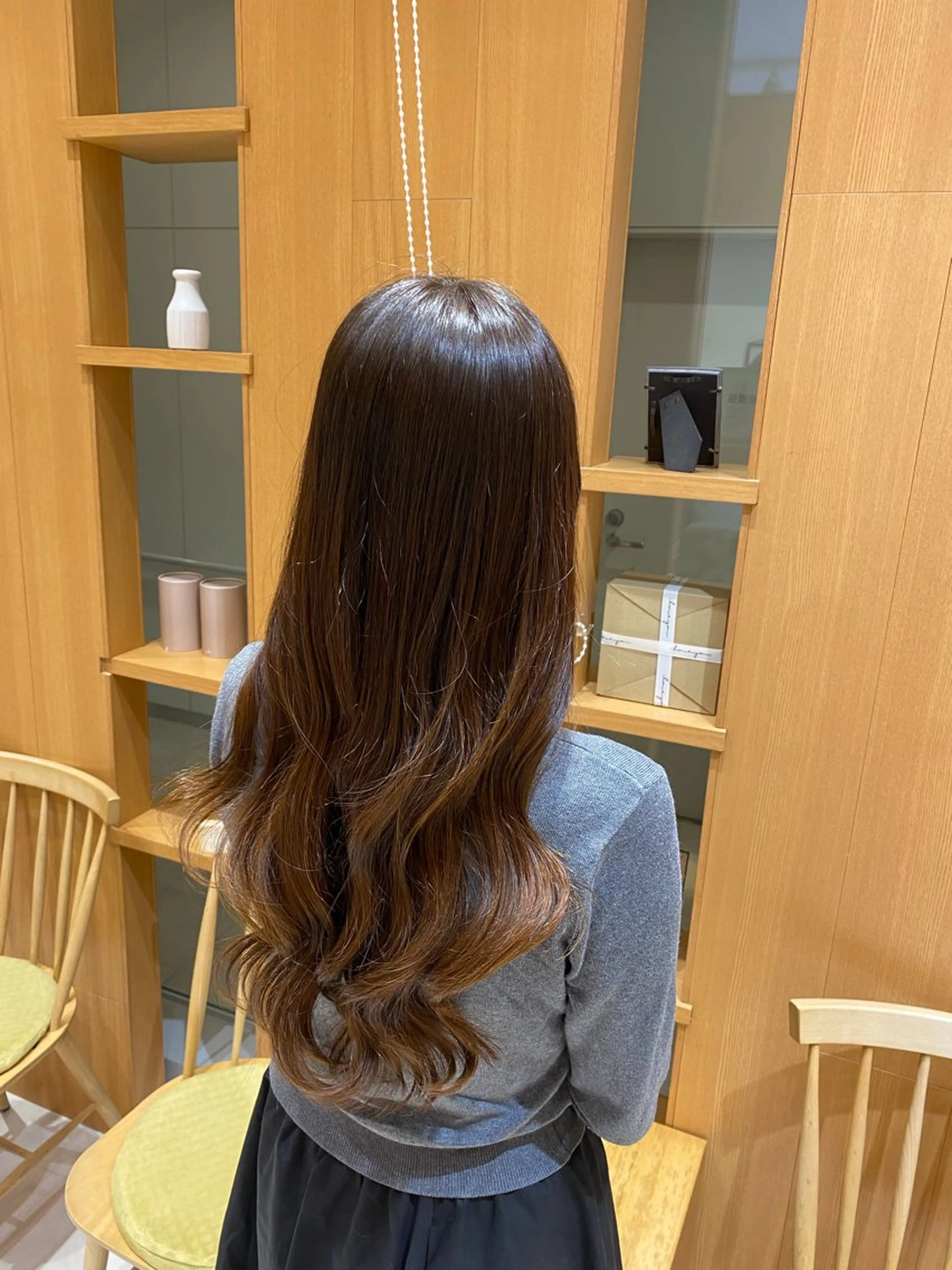 ロング ヘアカラー トリートメント 💎ツヤ髪ストレート カラー💎かのんのヘアスタイル