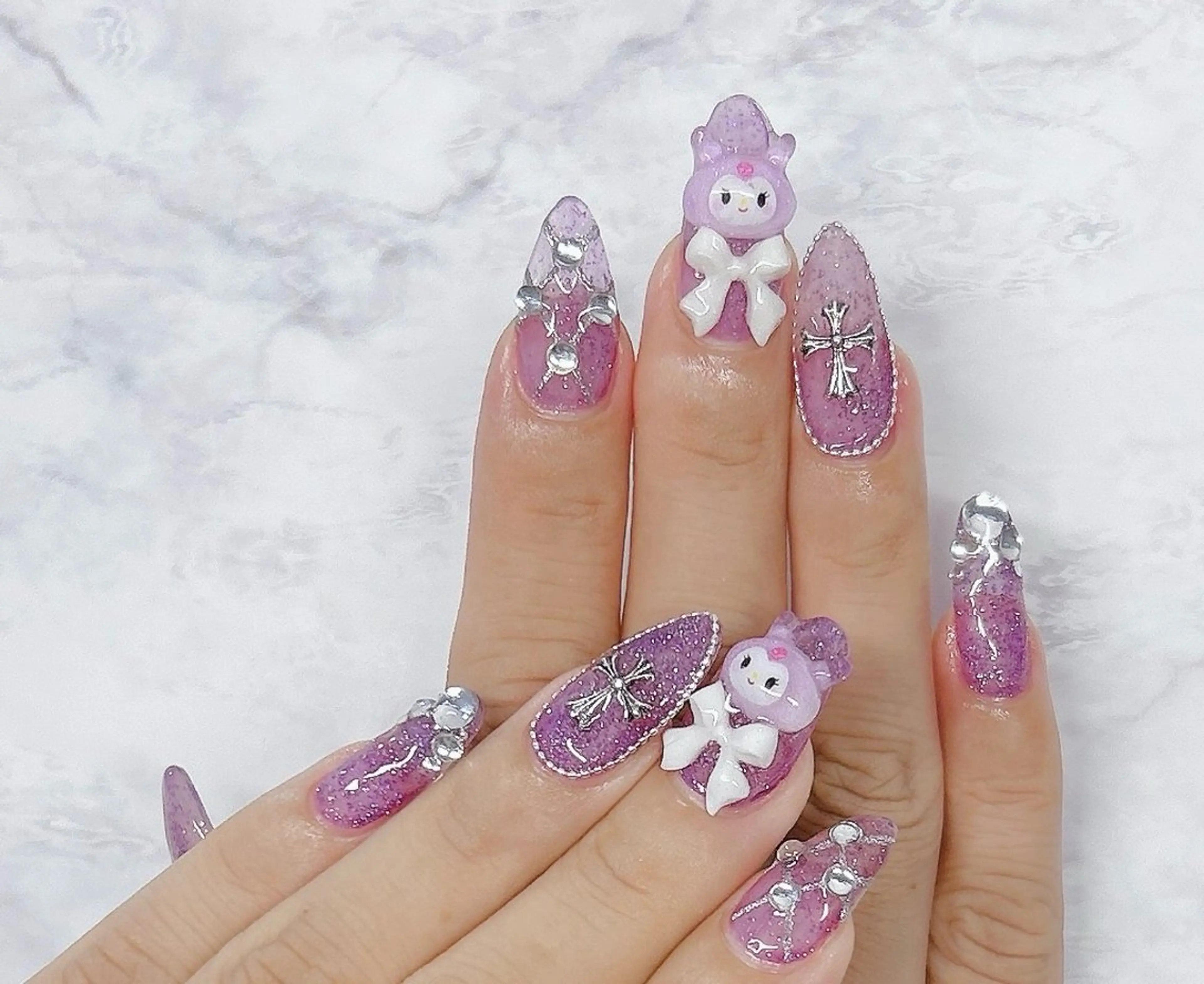 ネイル 長さ出し MYu Beauty Salon YURIのネイルデザイン