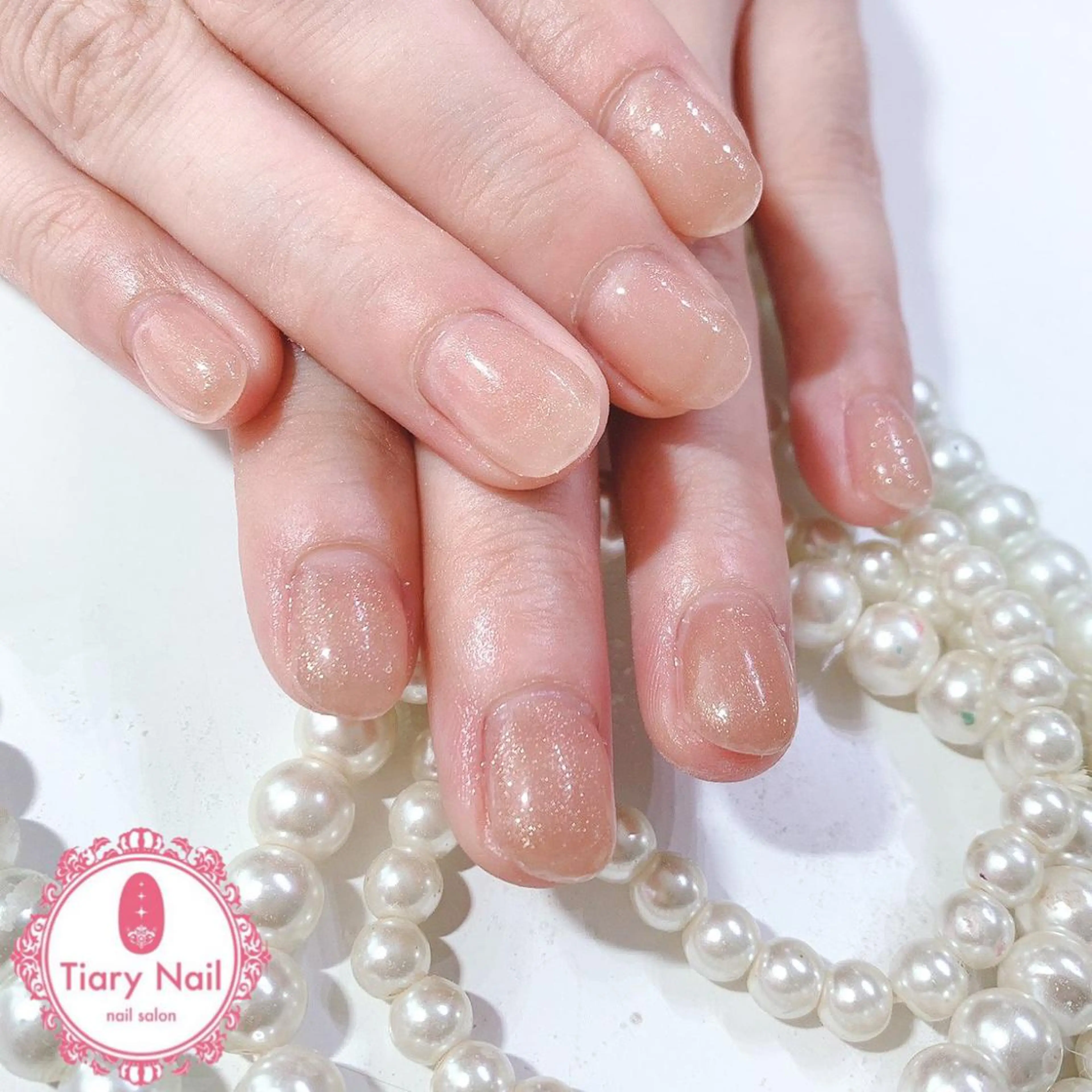 ネイル 桜ネイル クリアネイル フットネイル ジェルネイル キラキラネイル 💗🪽Tiary Nail🪽💗のネイルデザイン