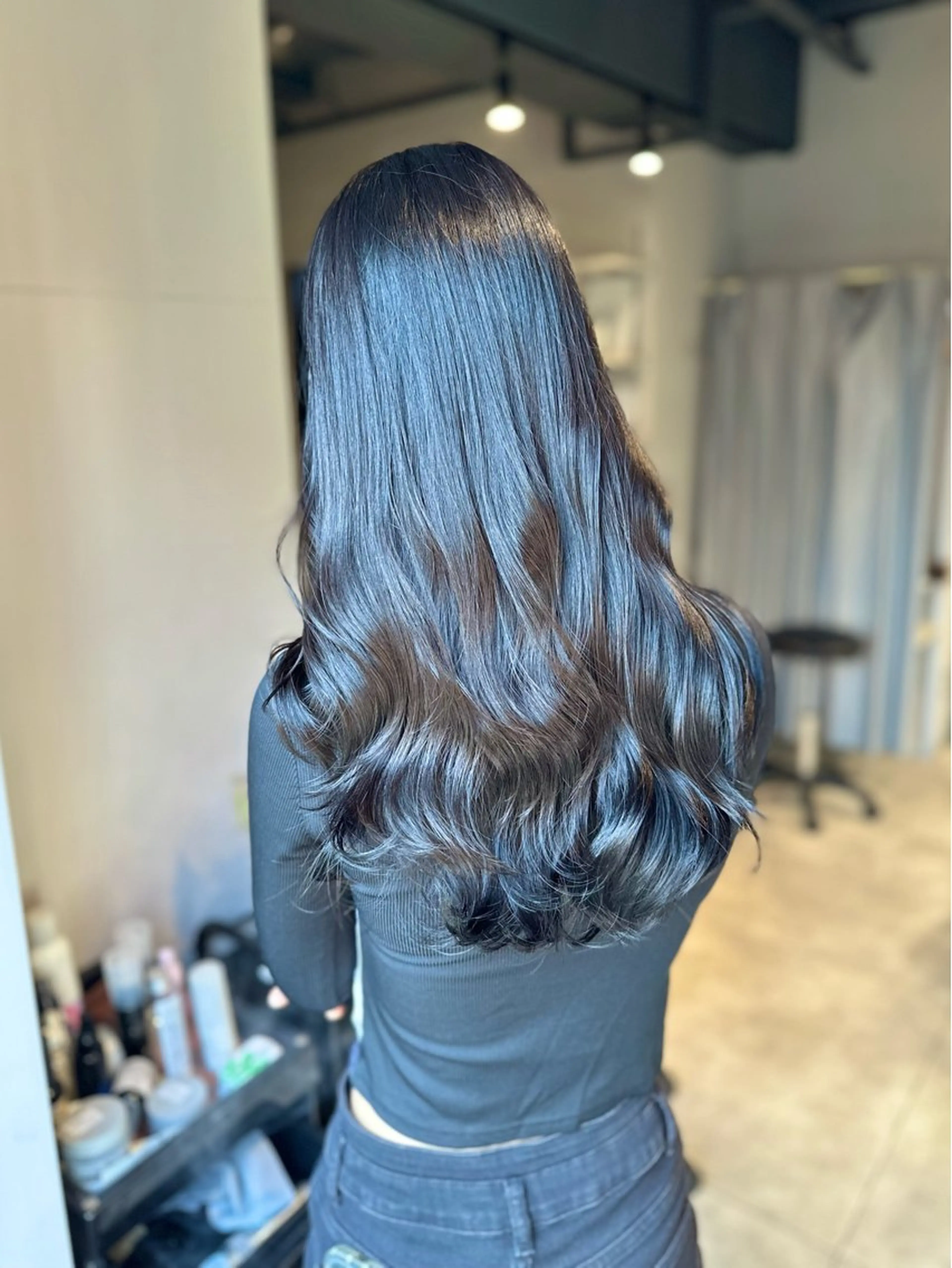 セミロング カラー 髪質改善 トリートメント KURO/韓国ヘア /レイヤーカットのヘアスタイル