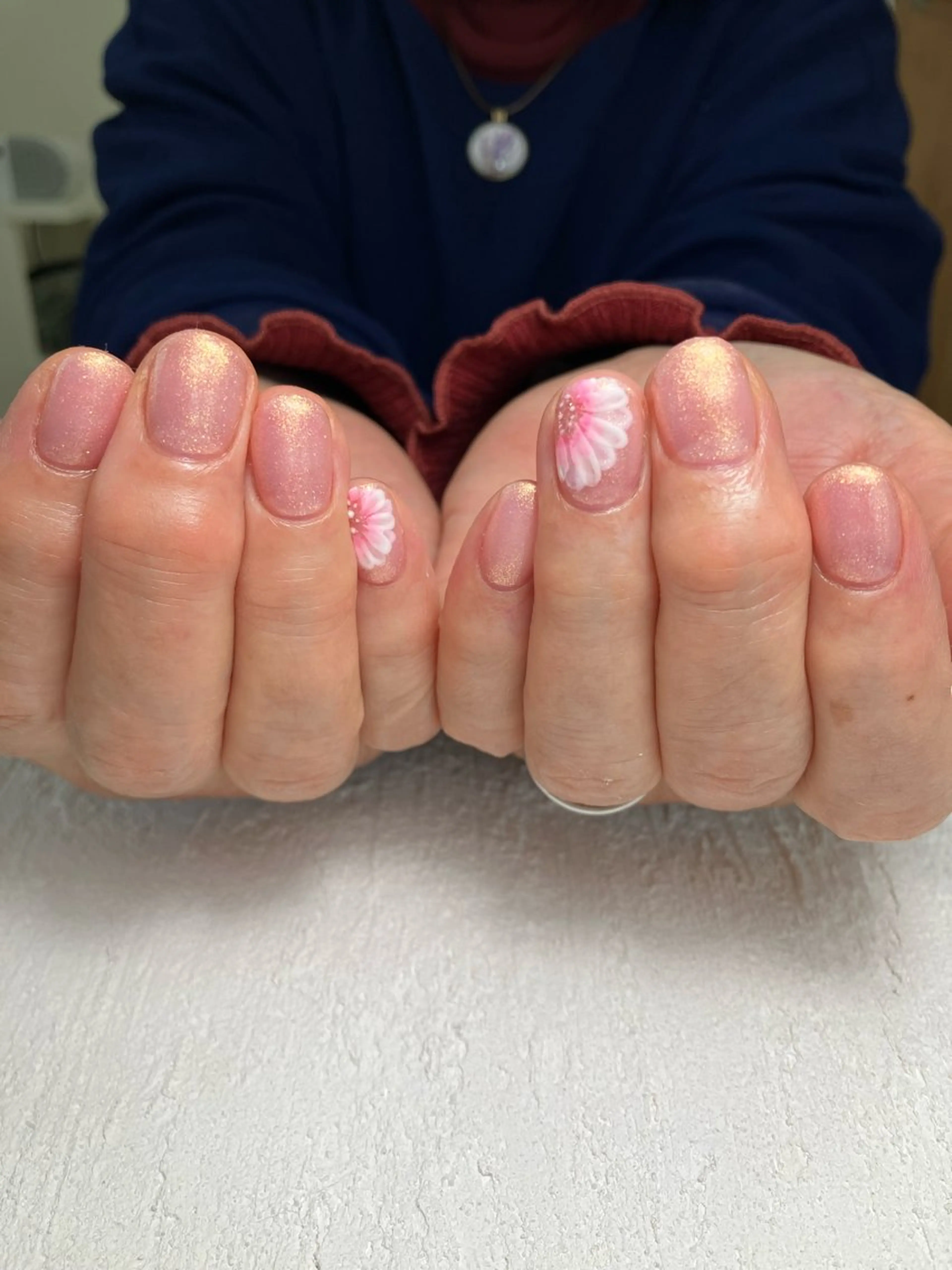 ネイル アートネイル フラワーネイル ワンカラーネイル 自宅サロンBloom 橋本のネイルデザイン