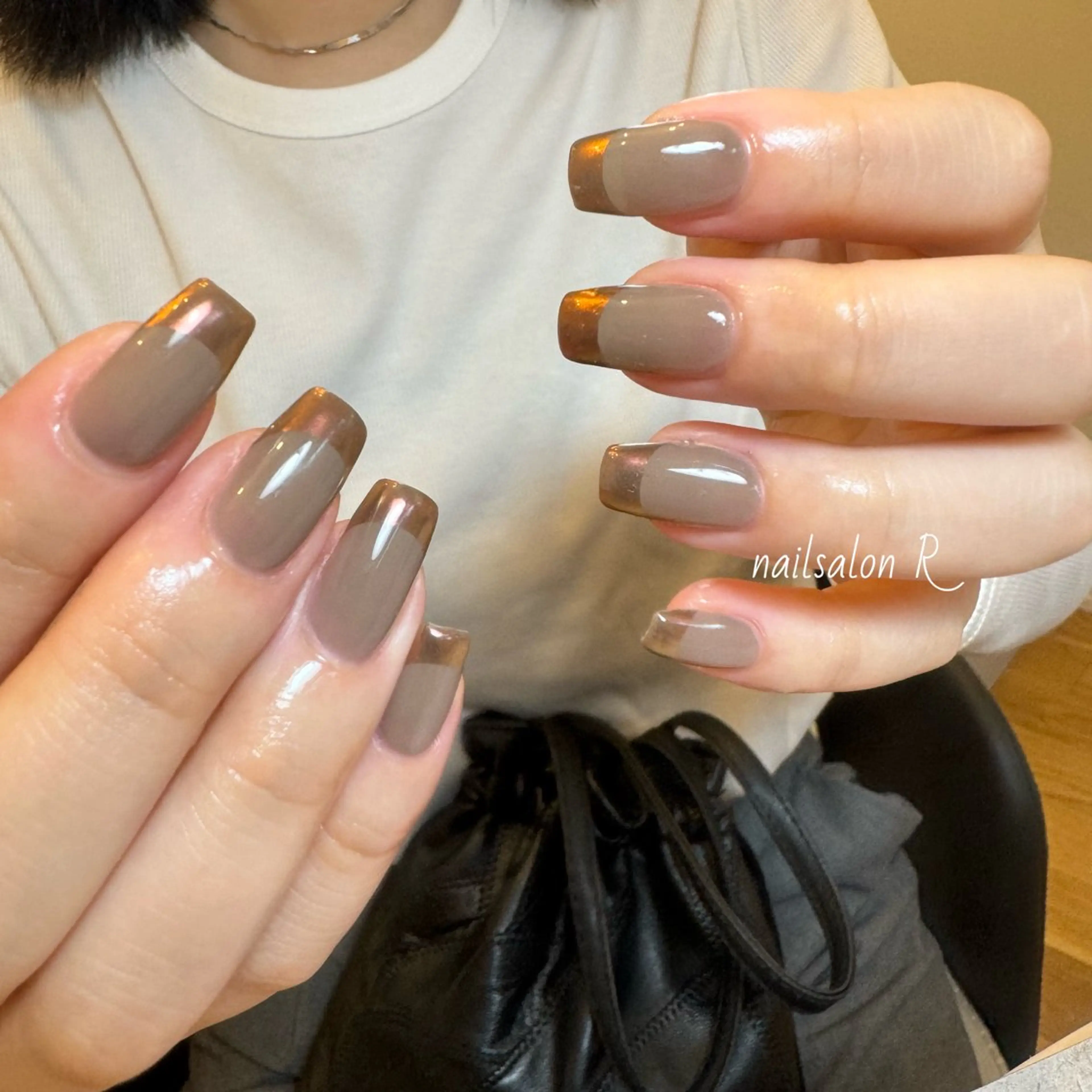 ネイル フレンチネイル ミラーネイル nailsalon Rのネイルデザイン