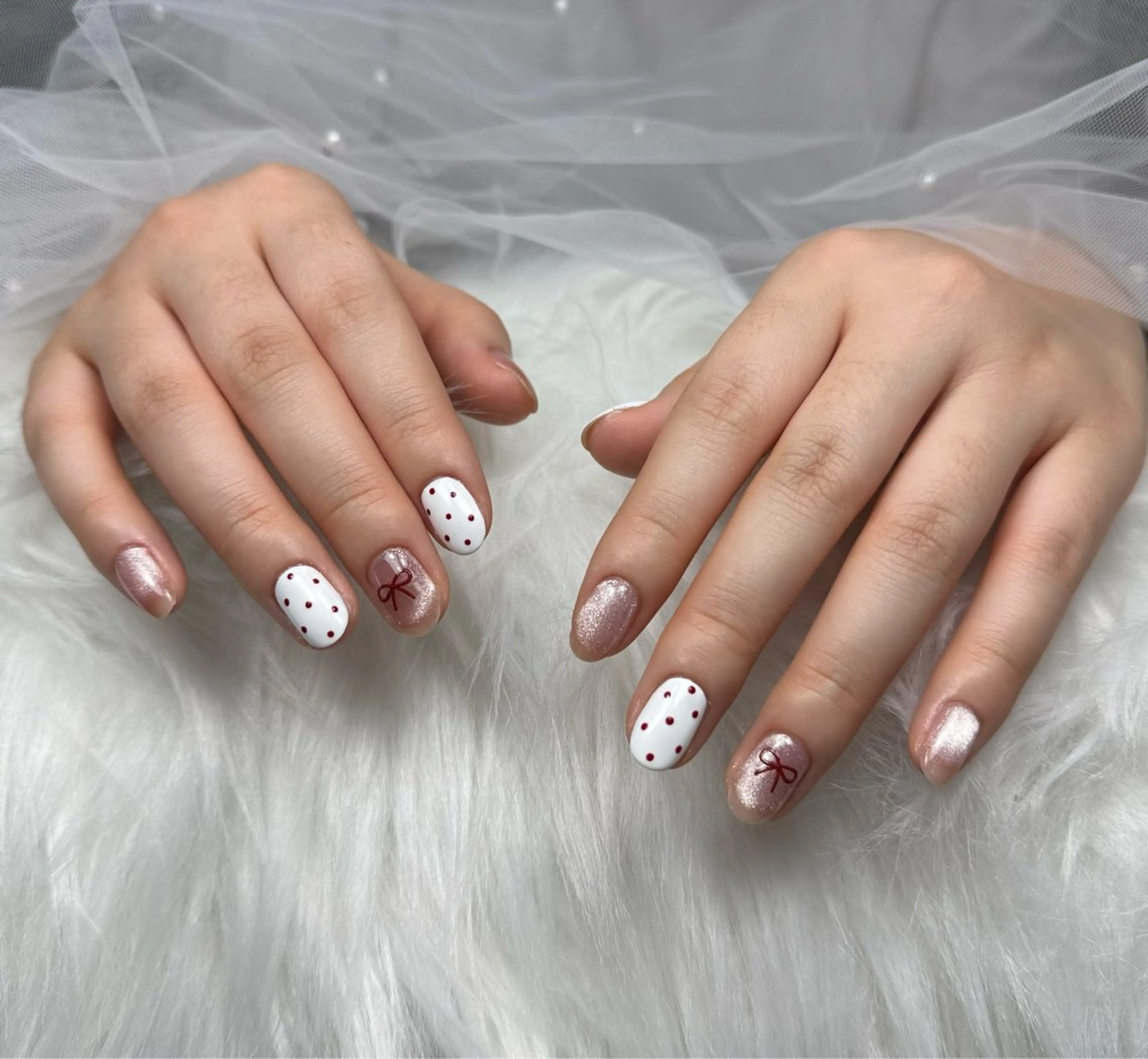 ネイル アートネイル 長さ出し ジェルネイル マグネットネイル ニュアンスネイル なな_ CloudyChanのネイルデザイン