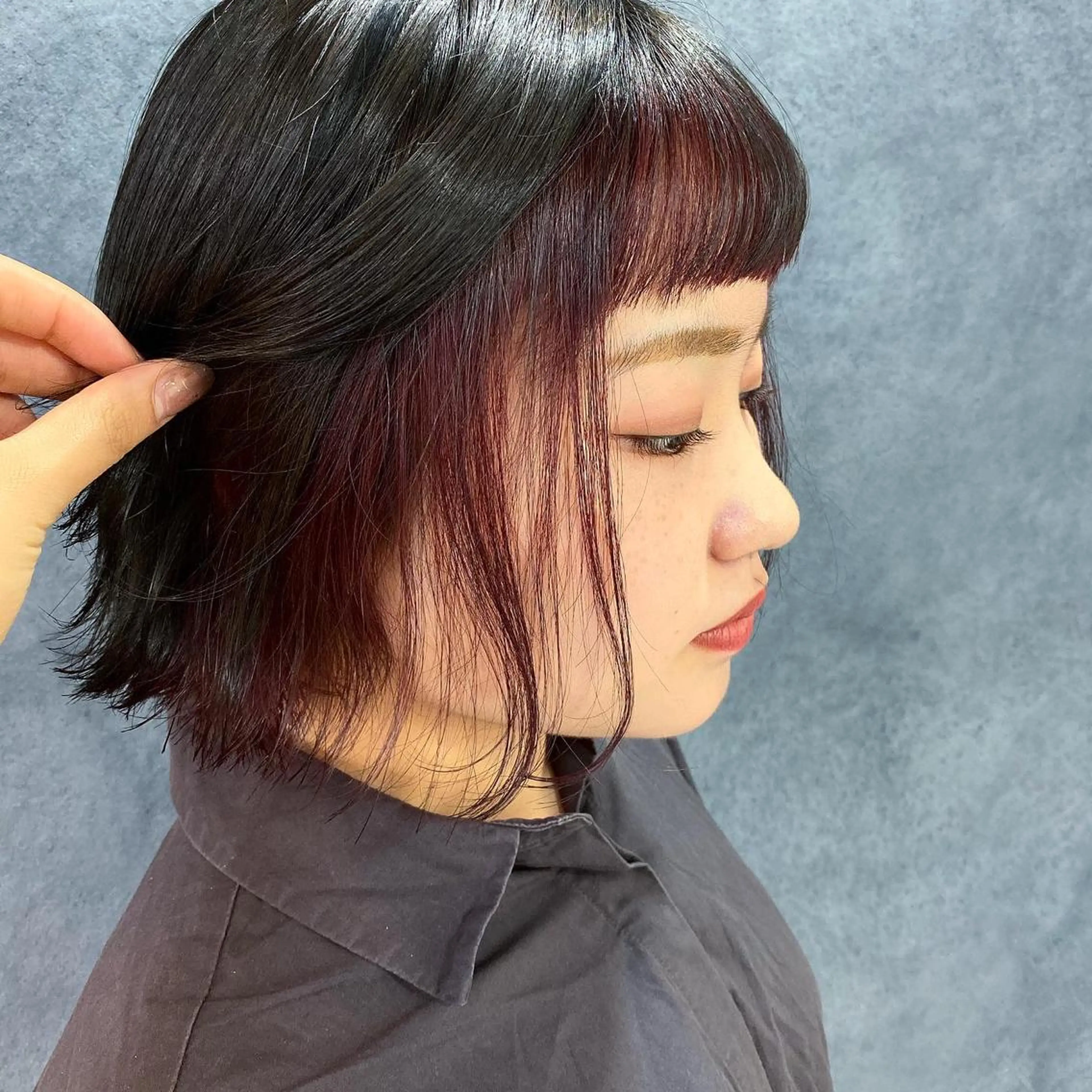 ミディアム カラー ヘアアレンジ メンズ キッズ ネイル マツエク・マツパ GO TODAY SHAiRE SALON所属・透明感カラー🤎 ゆりのヘアスタイル