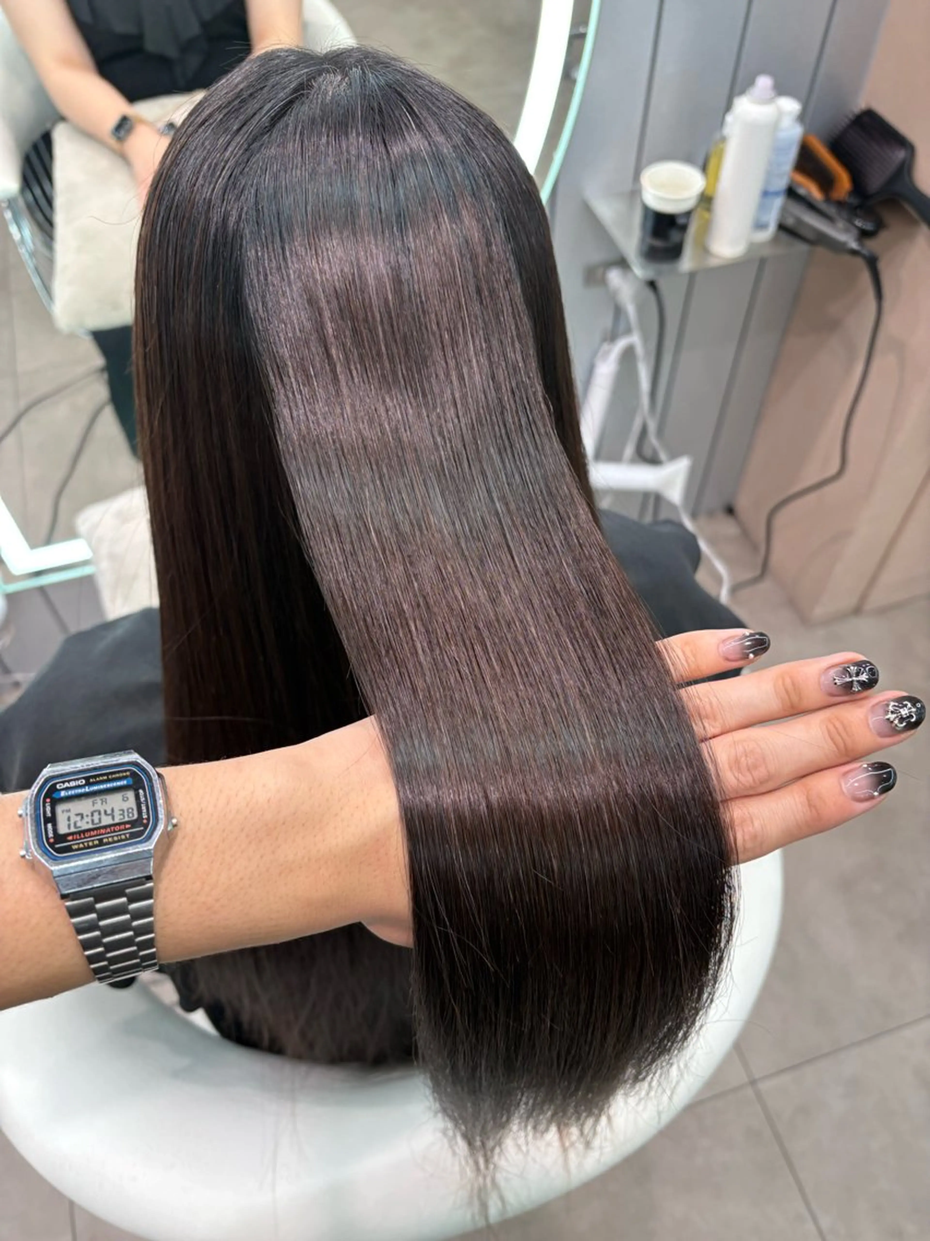 ロング ヘアアレンジ 縮毛矯正 カット 縮毛矯正 トリートメント ヘアセット 大宮‎🩵縮毛矯正 レイヤー　佐藤和のヘアスタイル