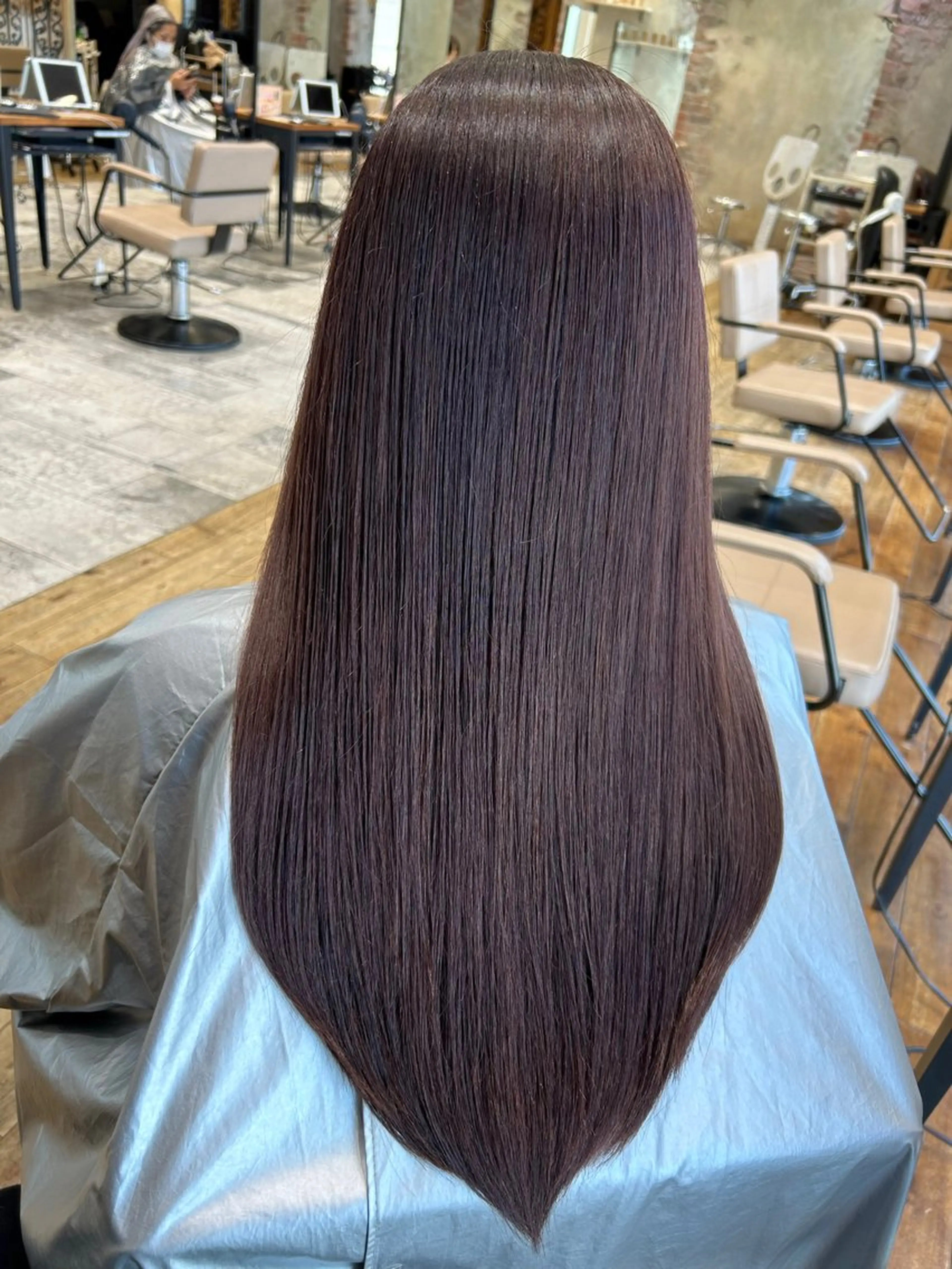 ロング カラー レイヤーカット カット ヘアカラー トリートメント 新宿✨顔周りカット 韓国ヘア/坂本亜裟海のヘアスタイル