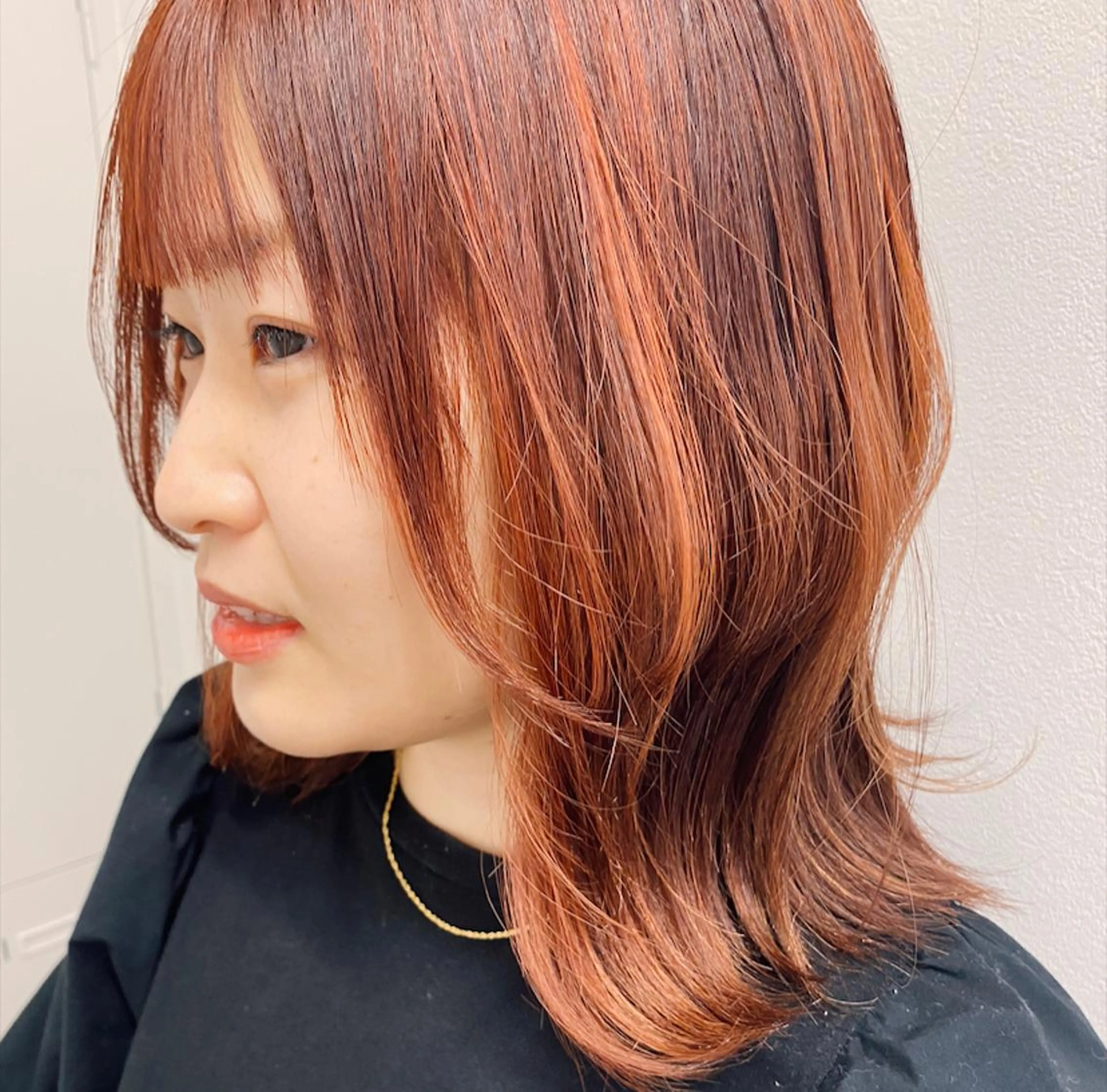 ミディアム カラー オレンジ 西山梨々【5/1〜 復帰致します🌼】のヘアスタイル