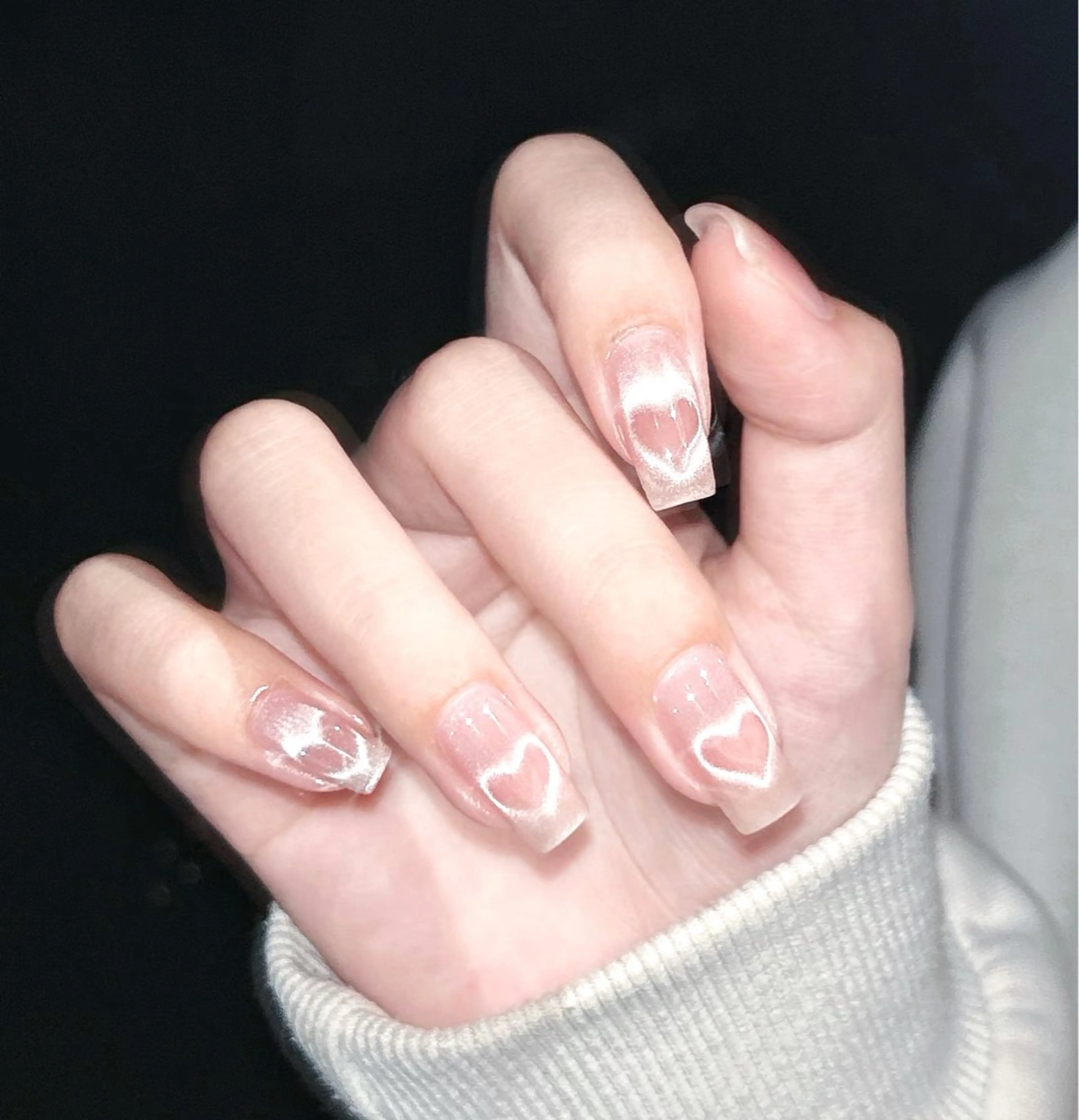 ネイル ハート ハンドネイル Y3 Nail Salon所属・Y3 NailSalonのネイルデザイン