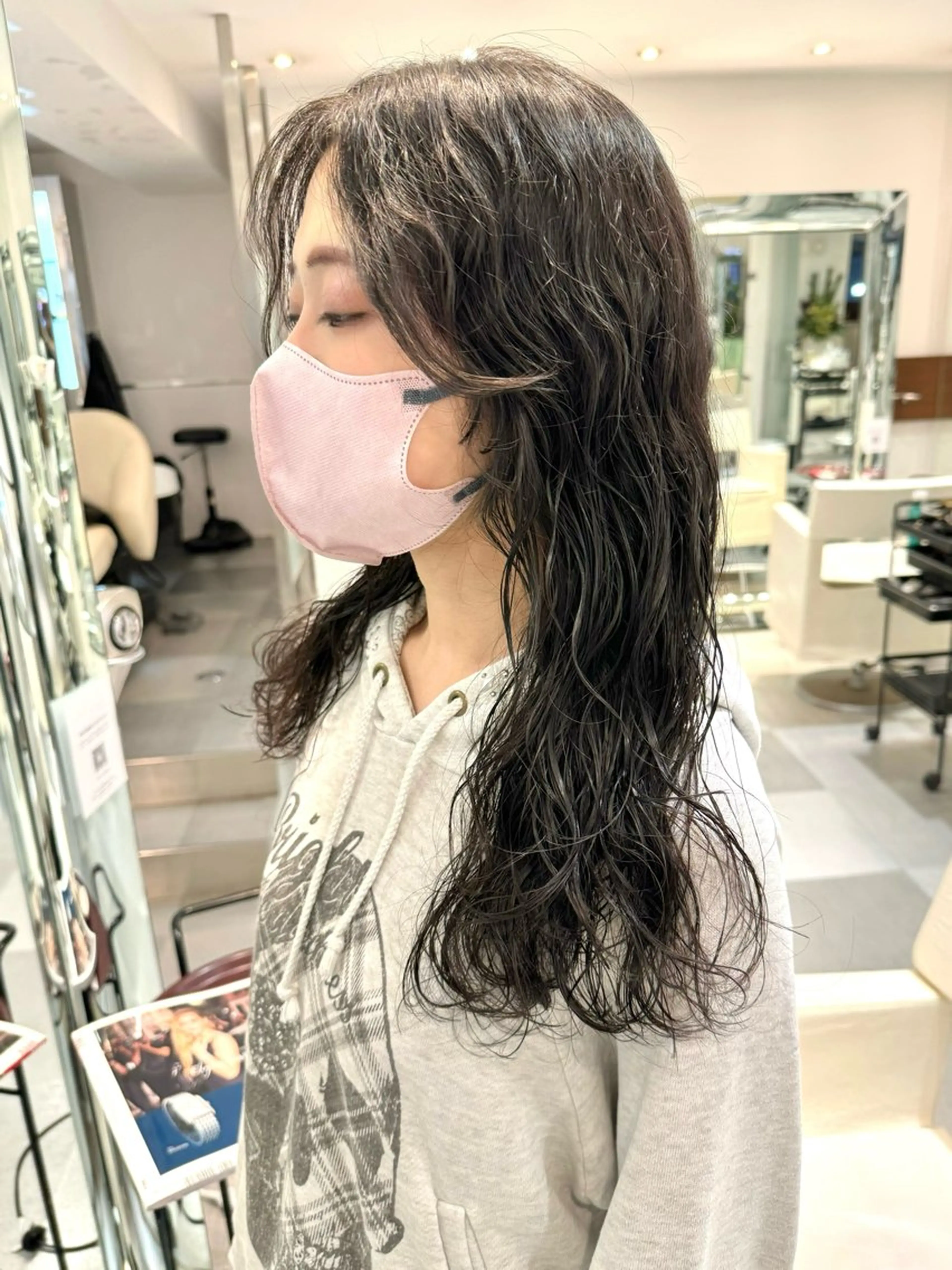 ロング パーマ カット パーマ トリートメント ZENKO表参道店所属・デジタルパーマ 🌀ボブ　萩原　龍のヘアスタイル