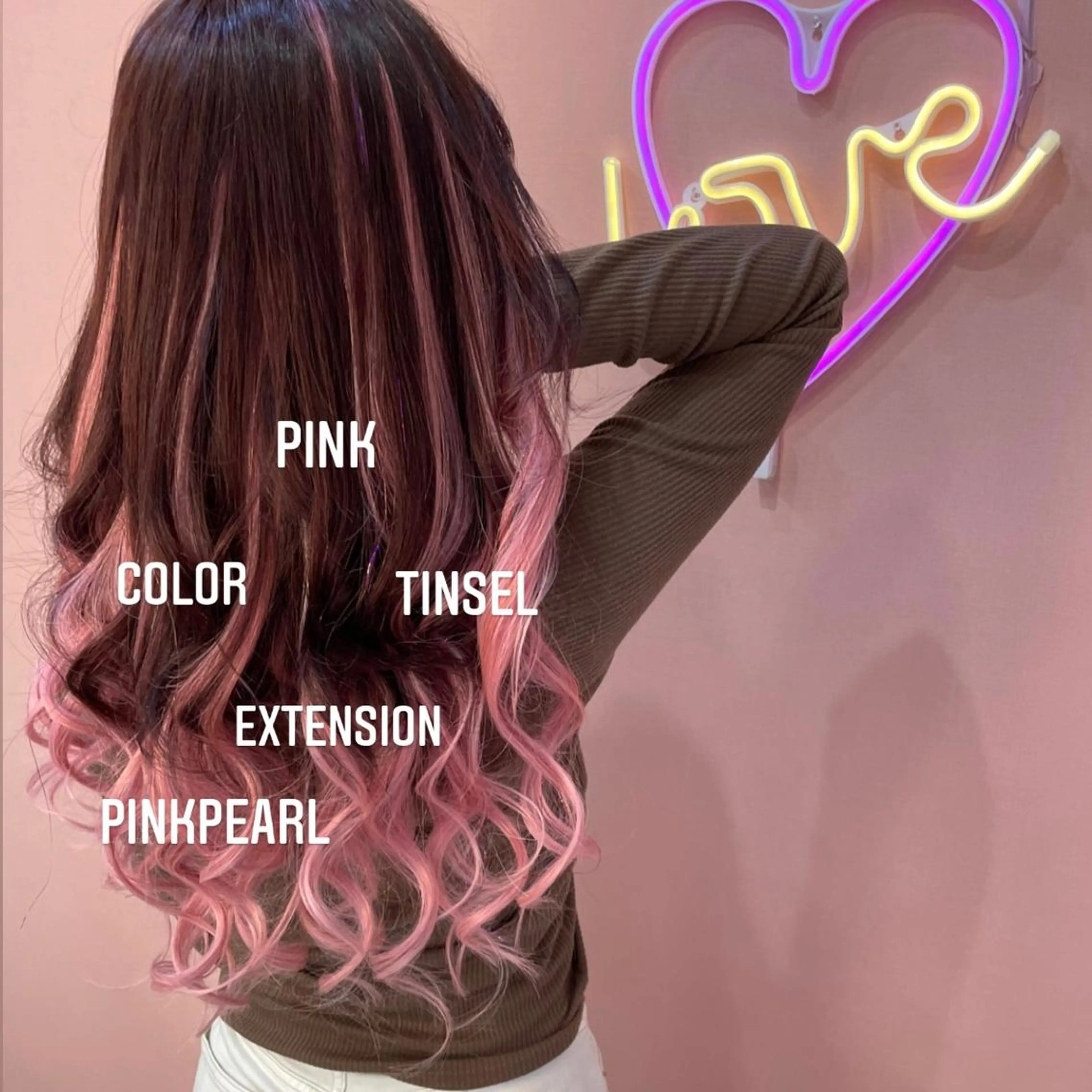 ロング カラー エクステ🩵ブリーチ 韓国ヘア🩵KAEのヘアスタイル