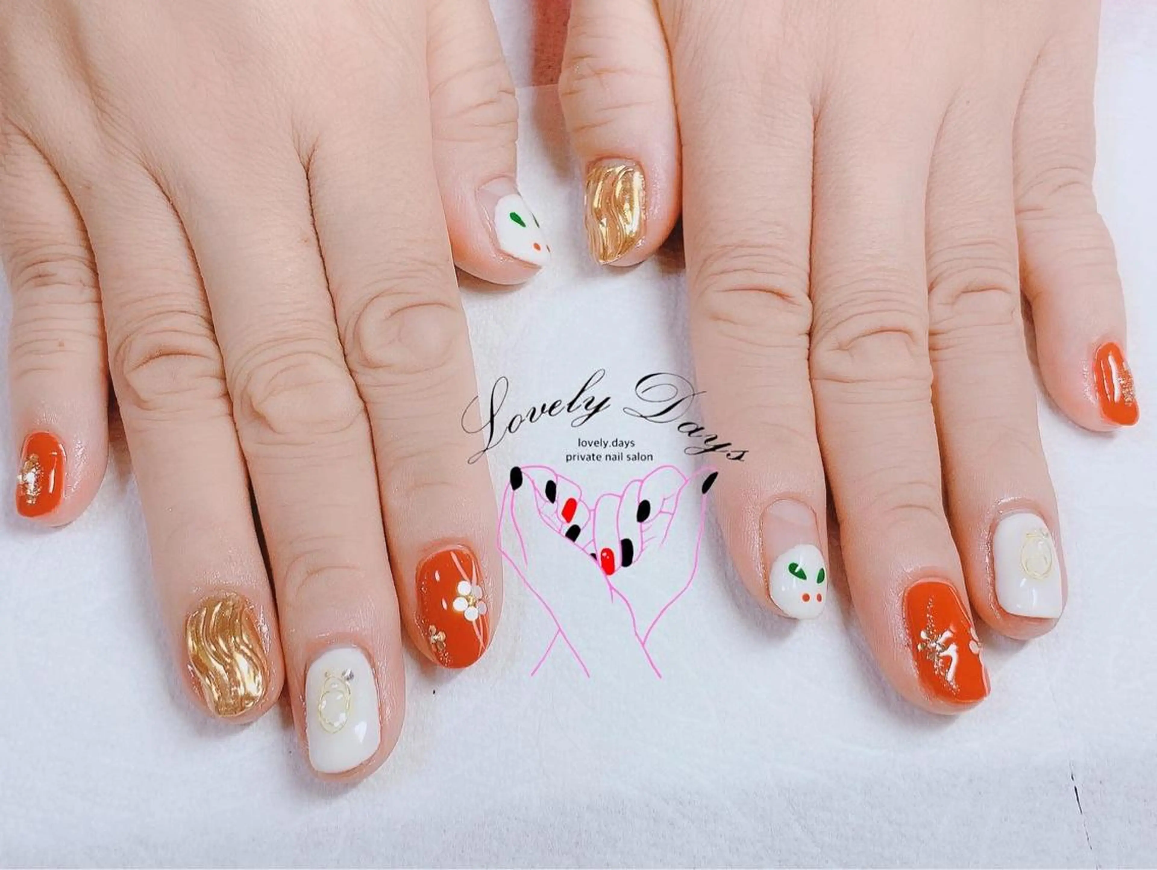 ネイル ミラーネイル シンプルネイル ハンドネイル LovelyDays ゆいのネイルデザイン