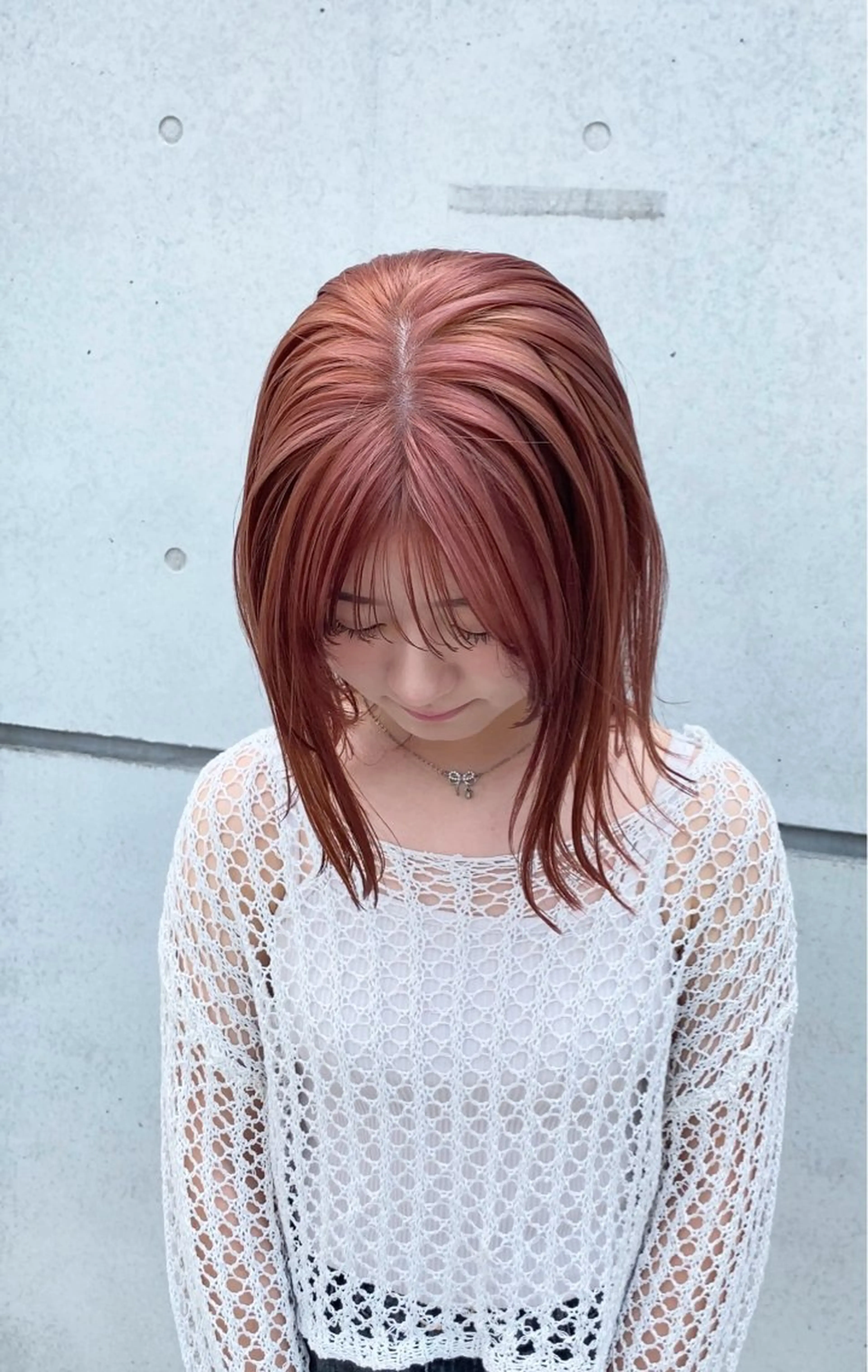 ミディアム カラー ブリーチ ピンクカラー ✨原宿ハイトーン ブリーチ職人菊池のヘアスタイル