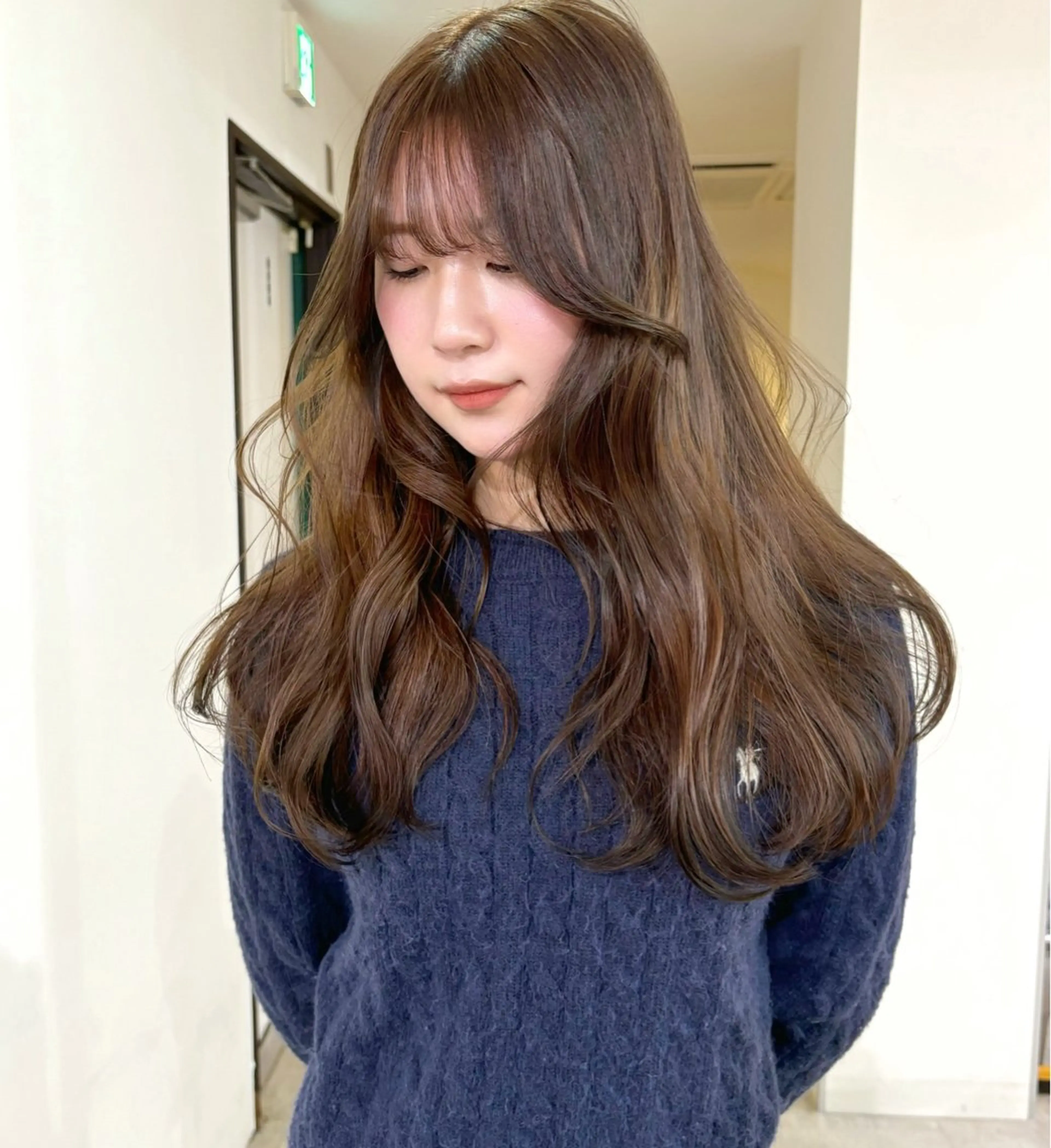 ロング カラー ベージュカラー ブリーチ 透明感カラー ダブルカラー ブリーチなしカラー ヘアカラー mizuki/ピンク ベージュ.レイヤーのヘアスタイル