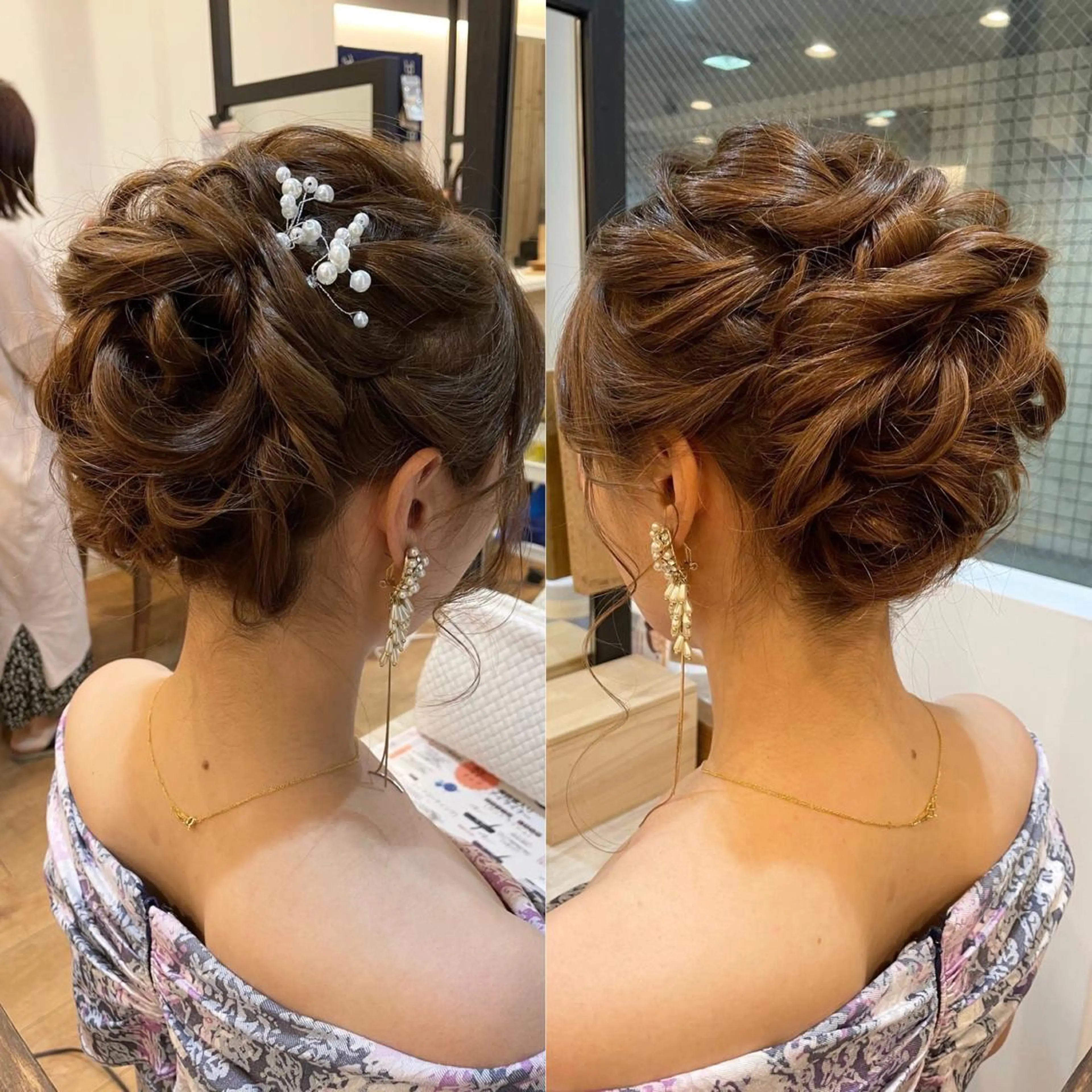 セミロング ヘアアレンジ CASA 祇園四条のヘアスタイル