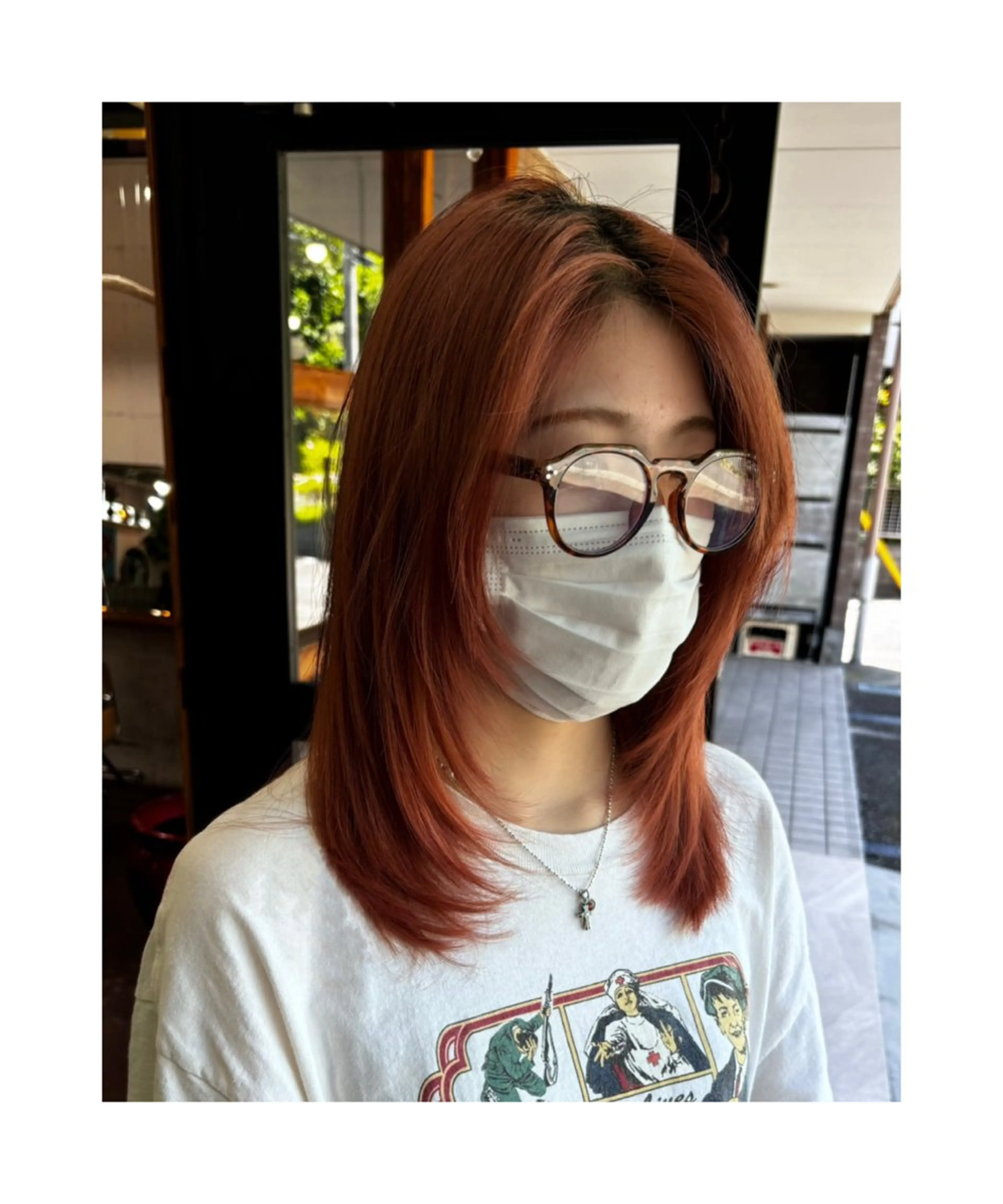 ミディアム 顔まわりレイヤー レイヤーカット カット ｱｲﾌﾞﾛｳ.ﾍｱ LUNAの眉毛・アイブロウイメージ