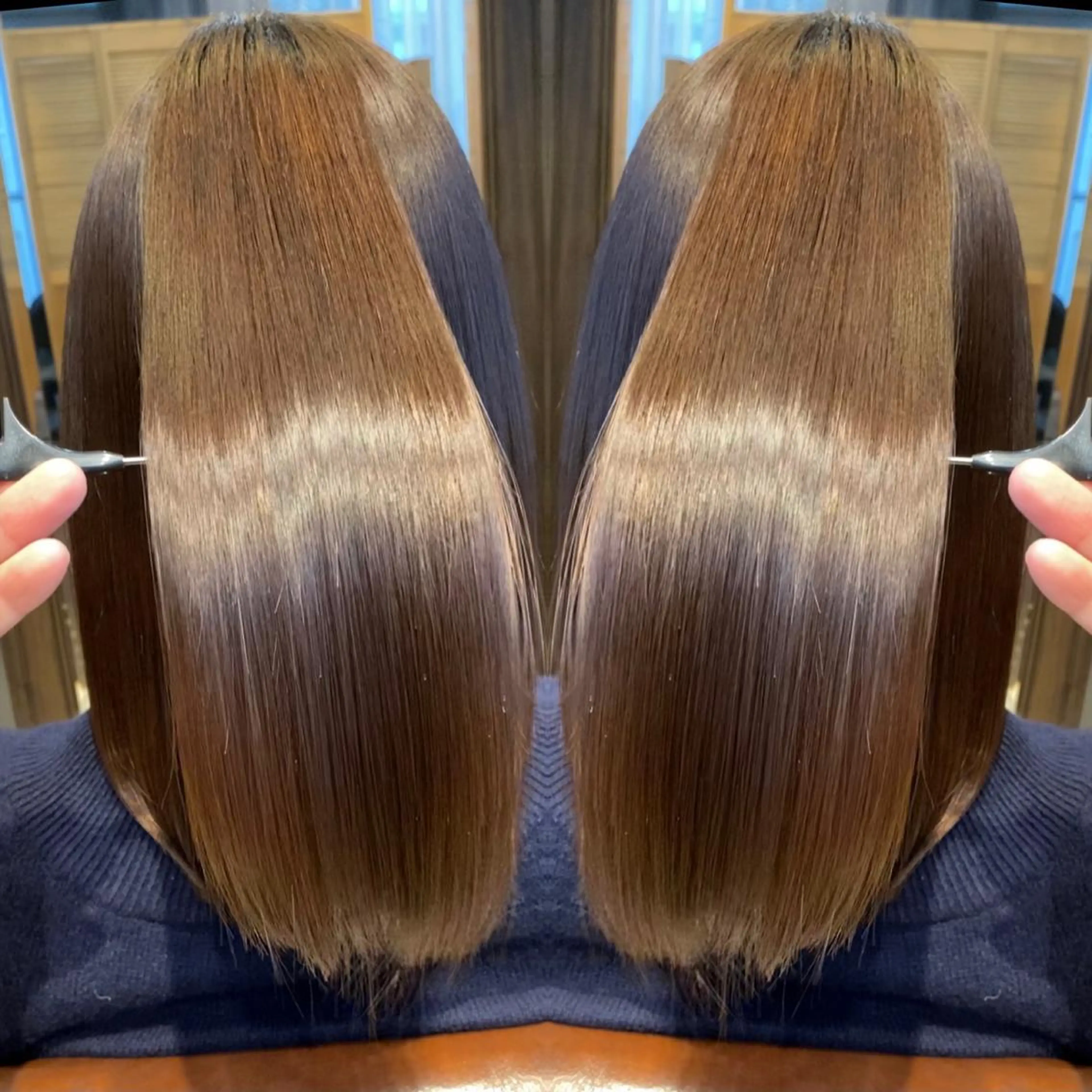 ミディアム 比嘉 翼のヘアスタイル