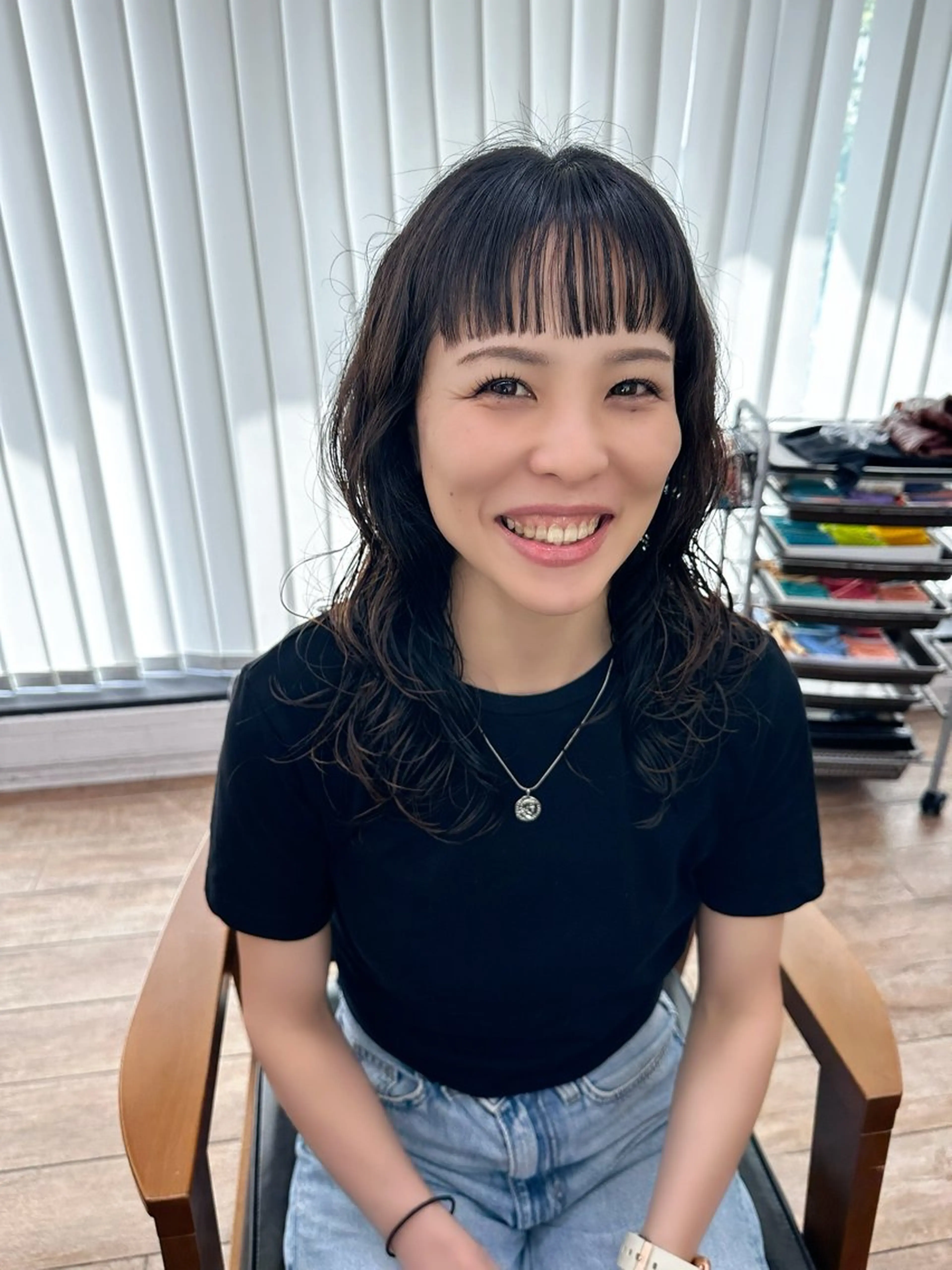 セミロング カラー パーマ ヘアアレンジ メンズ キッズ カット パーマ レイヤーカット 🌿透け感カラーのヘアスタイル