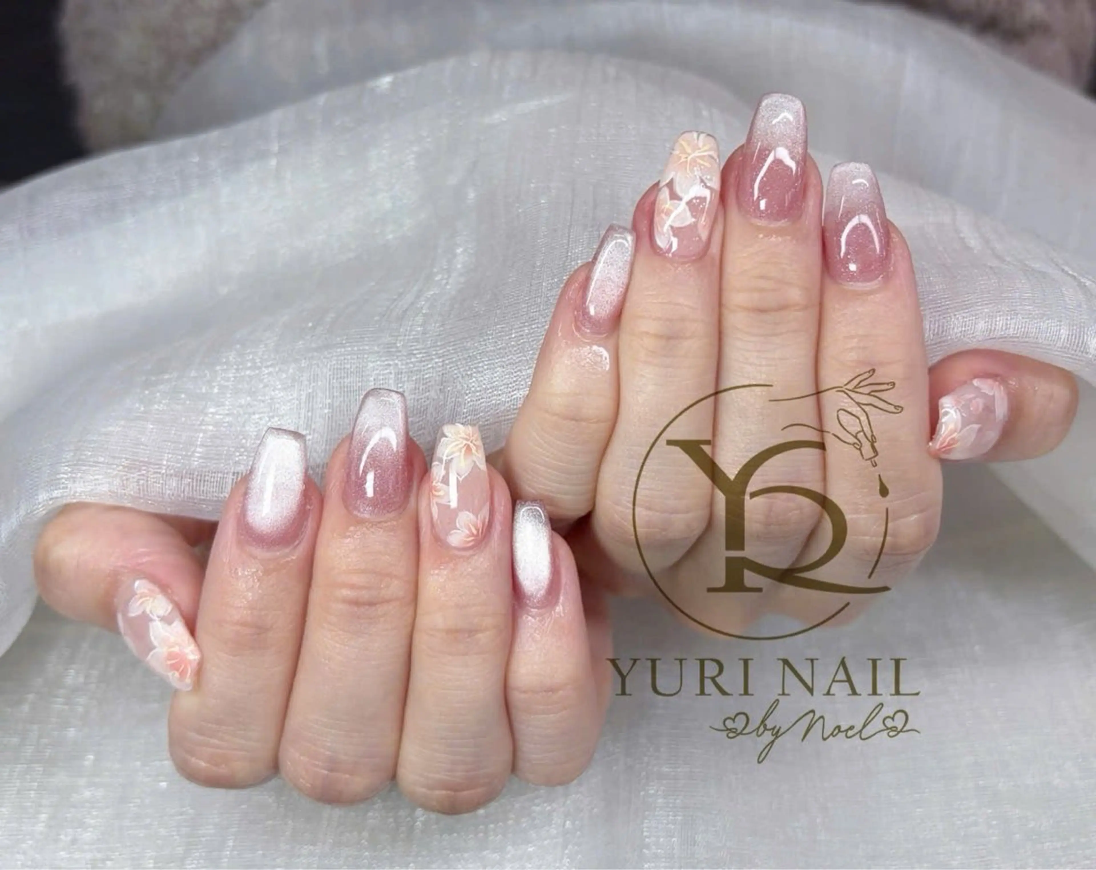 ネイル チークネイル フットネイル フレンチネイル グラデーション キラキラネイル YURI Nail Funabashiのネイルデザイン
