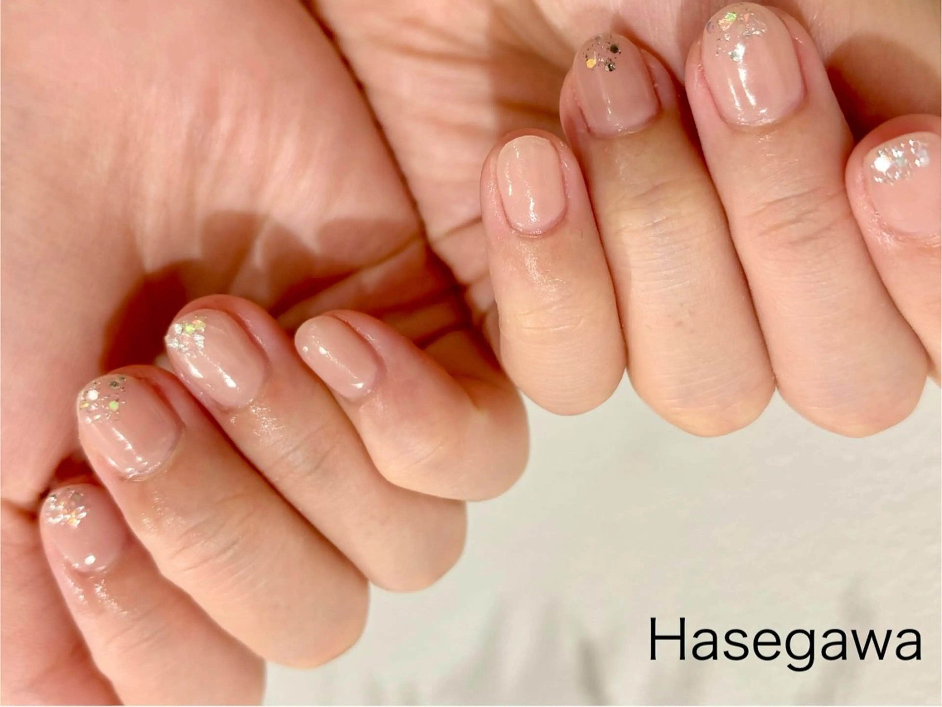 ネイル ラメ(グリッター) ハンドネイル DROP所属・DROP 長谷川のネイルデザイン