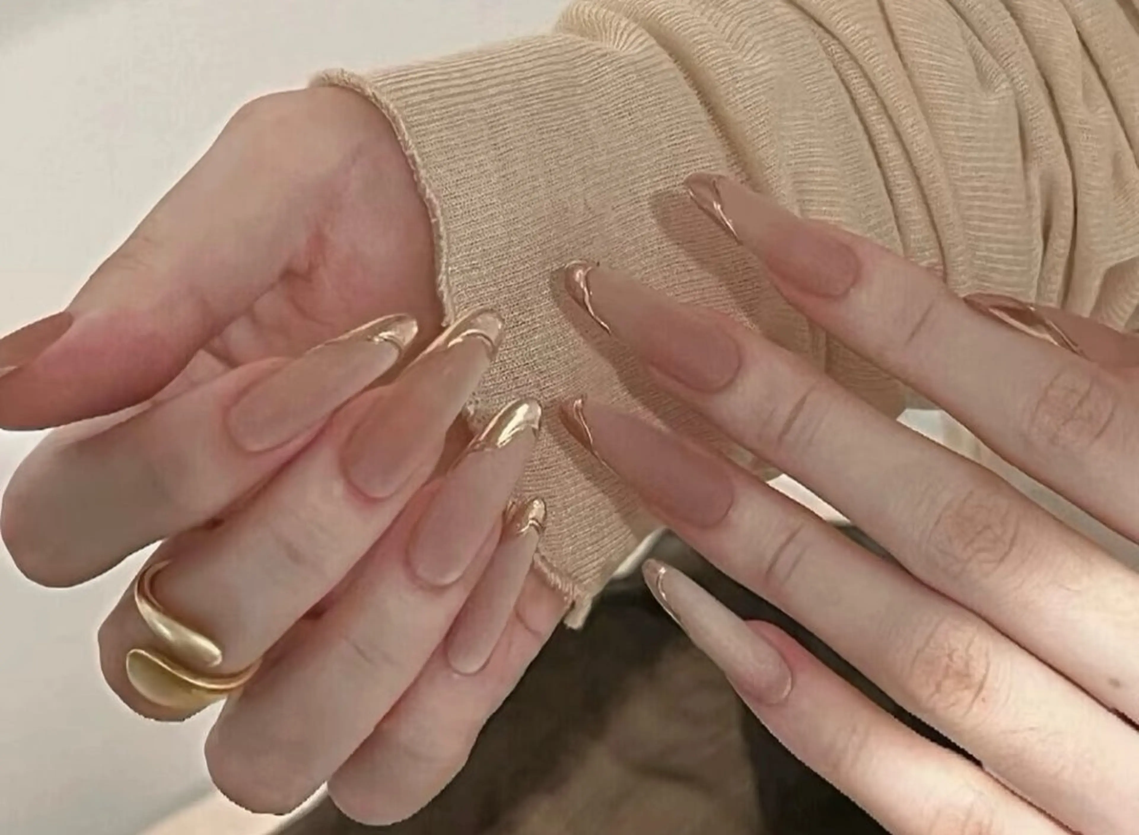 ネイル チークネイル 長さ出し フレンチネイル ガーリー 韓国ネイル sun nail池袋 モデル募集のネイルデザイン