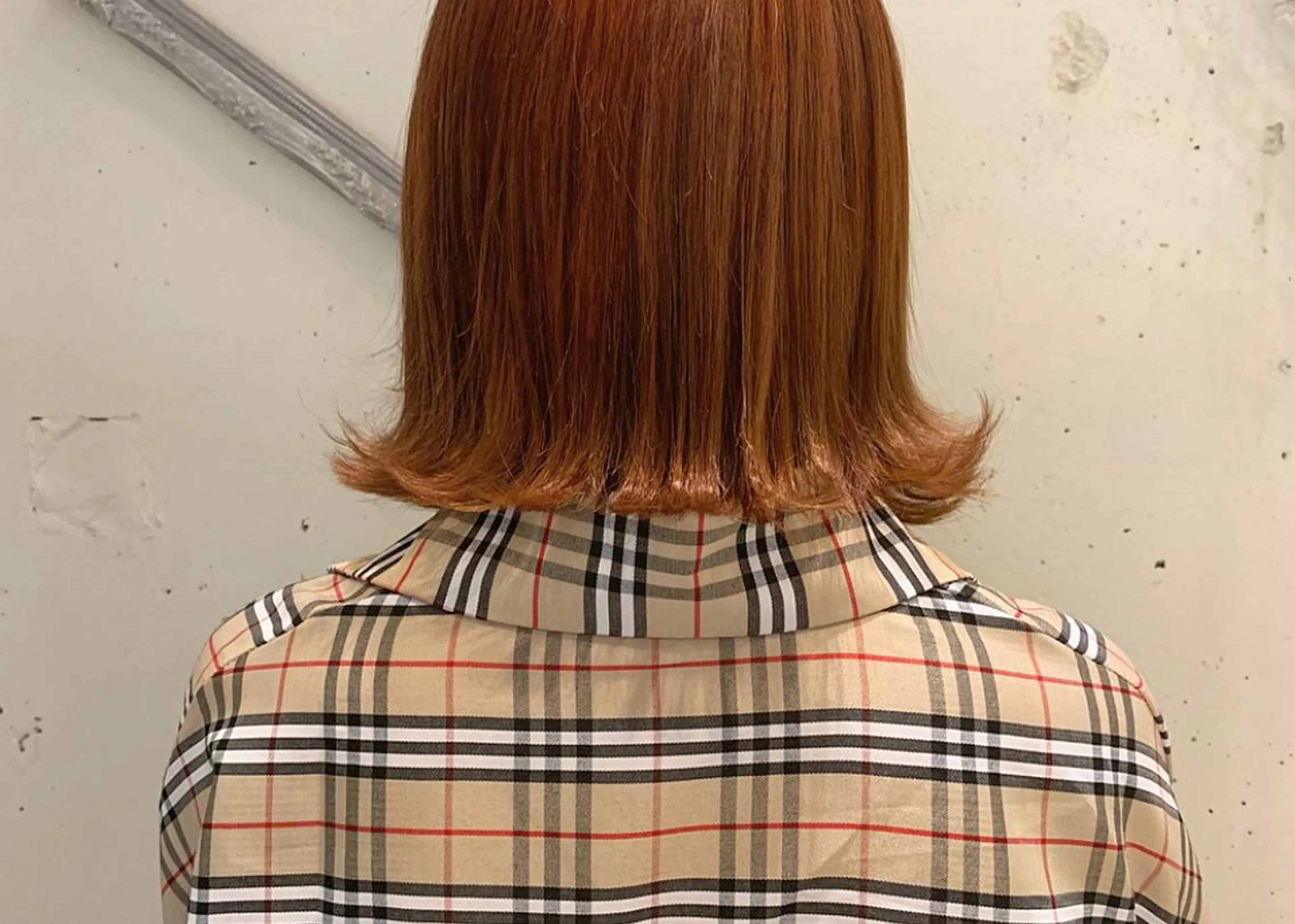 ミディアム カラー ベージュカラー オレンジ オレンジベージュ たかいわ みきのヘアスタイル