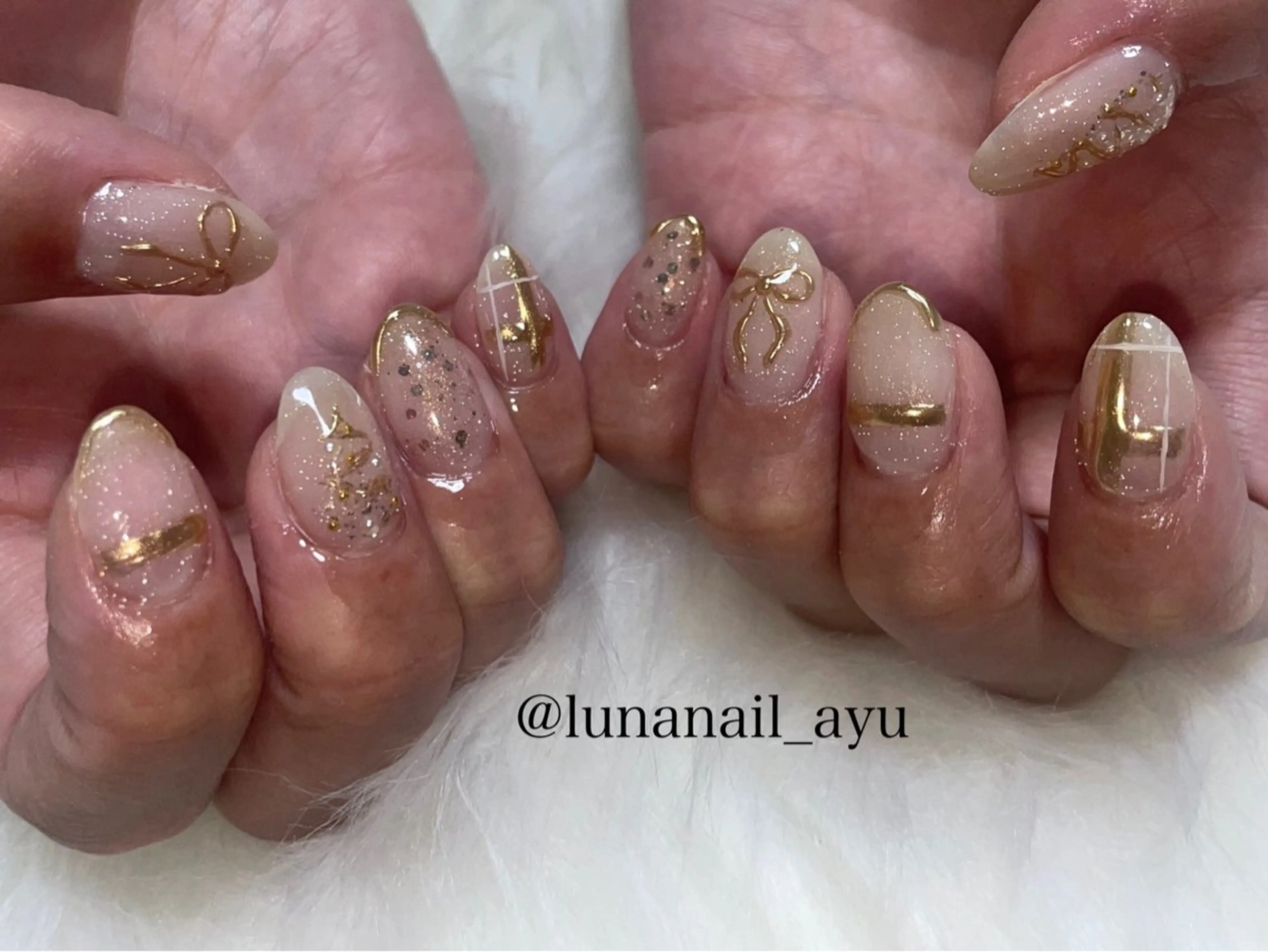 ネイル 冬ネイル クリスマス ハンドネイル LUNA NAIL ayuのネイルデザイン