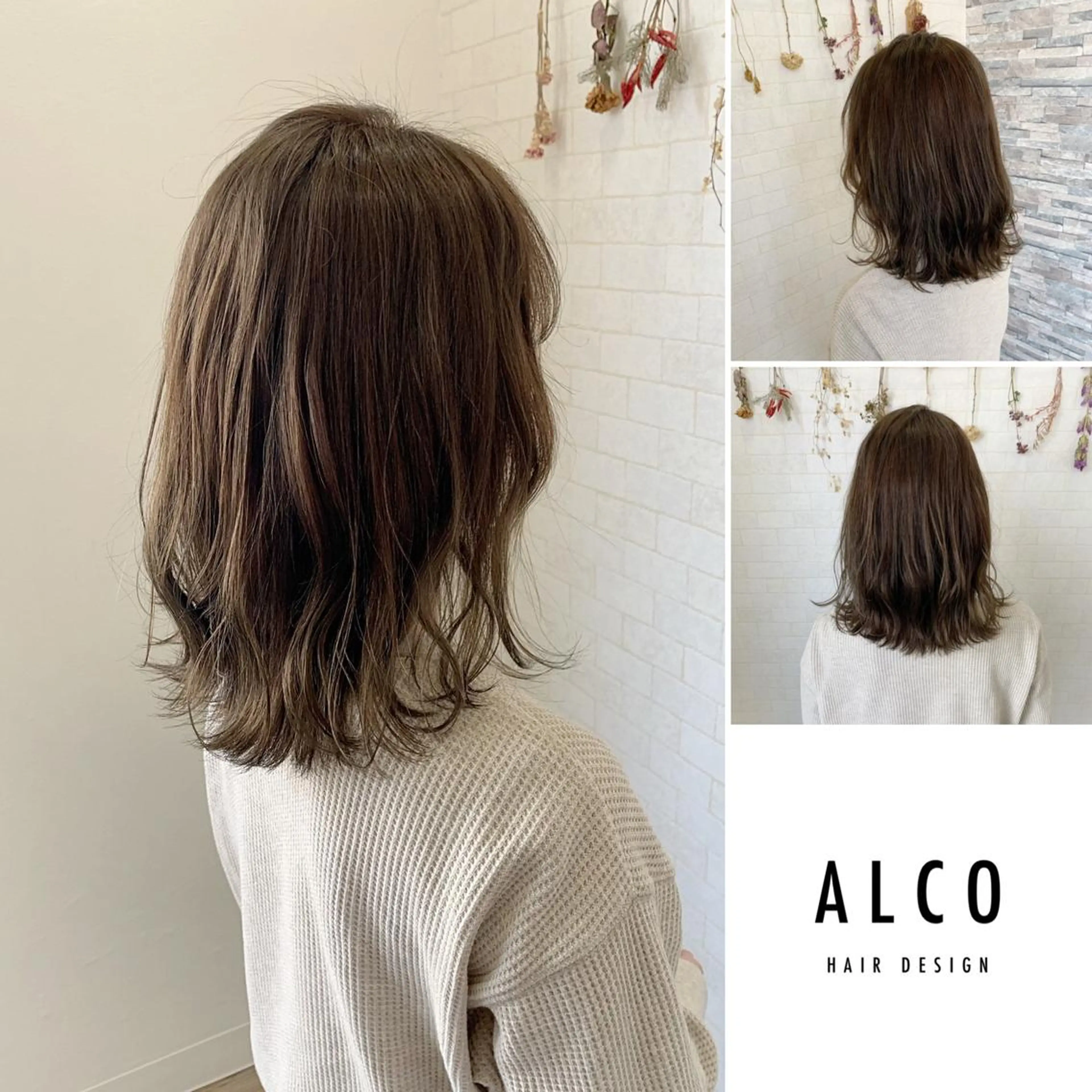 ミディアム カラー ワタイショウタ 髪質改善✨眉毛サロンのヘアスタイル