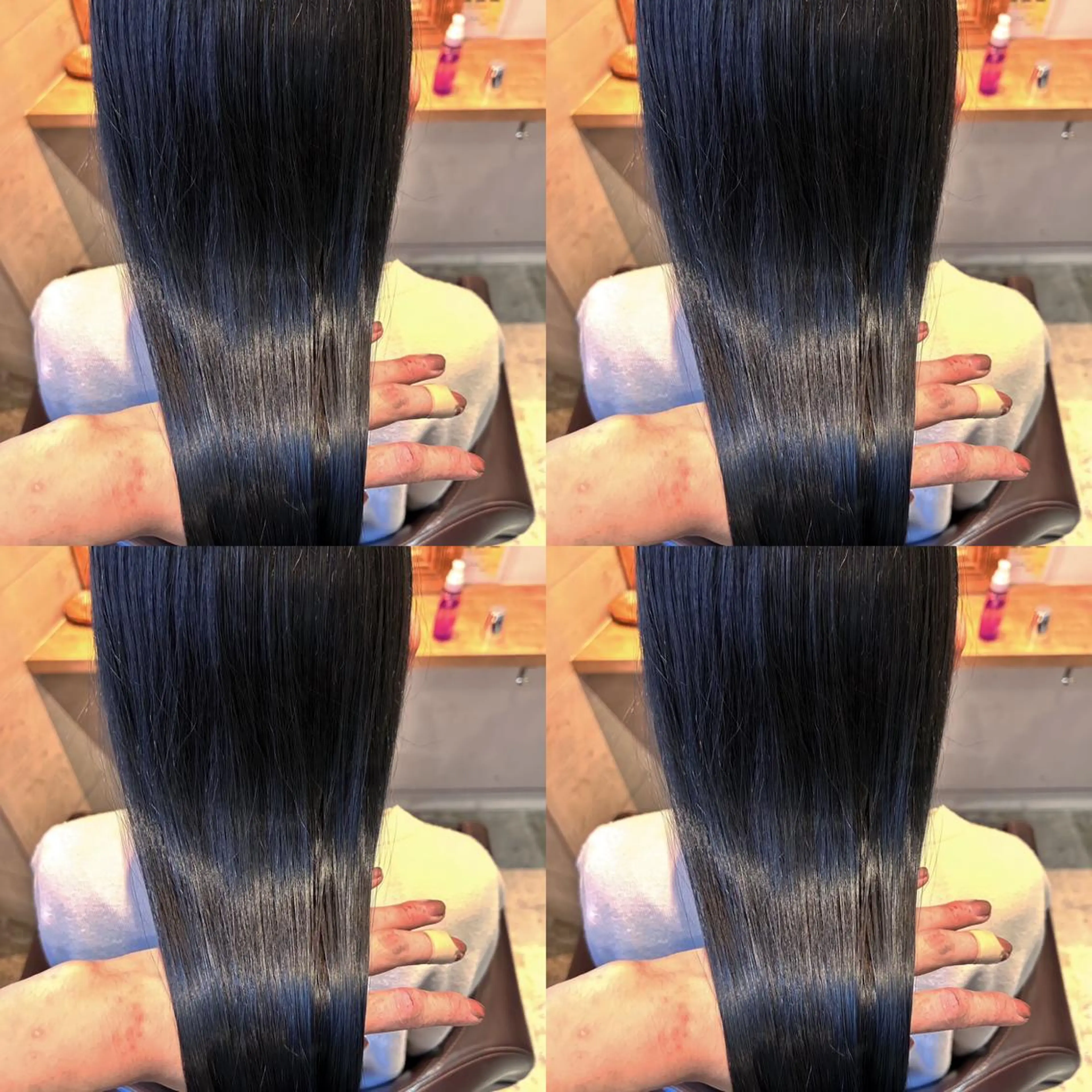 ロング カラー 黒髪 ブルーカラー ブルーブラック 店長✨髪質改善✖️ 透明感カラー／純大のヘアスタイル