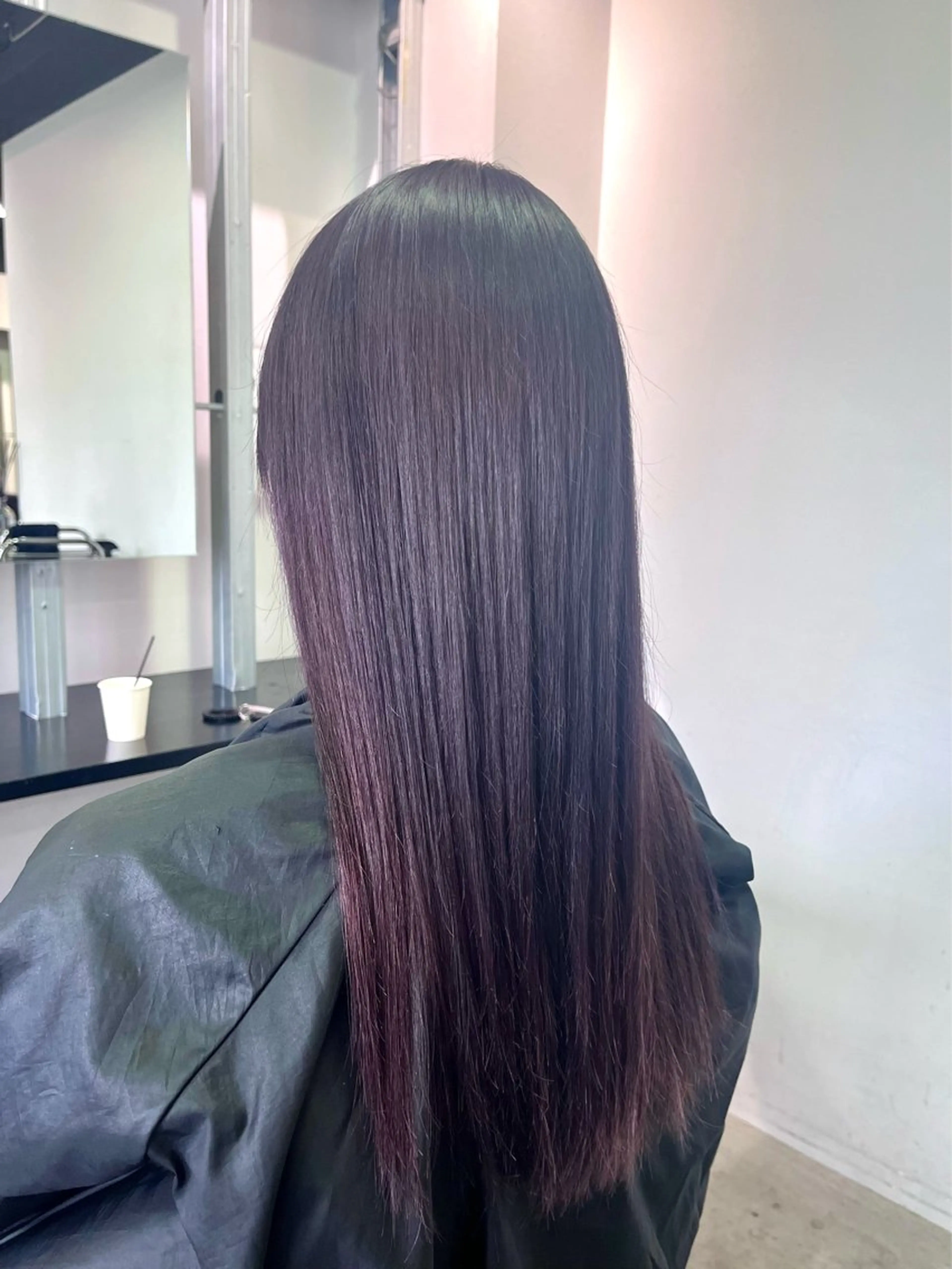 ロング カラー カット ヘアカラー トリートメント こまつ まりやのヘアスタイル