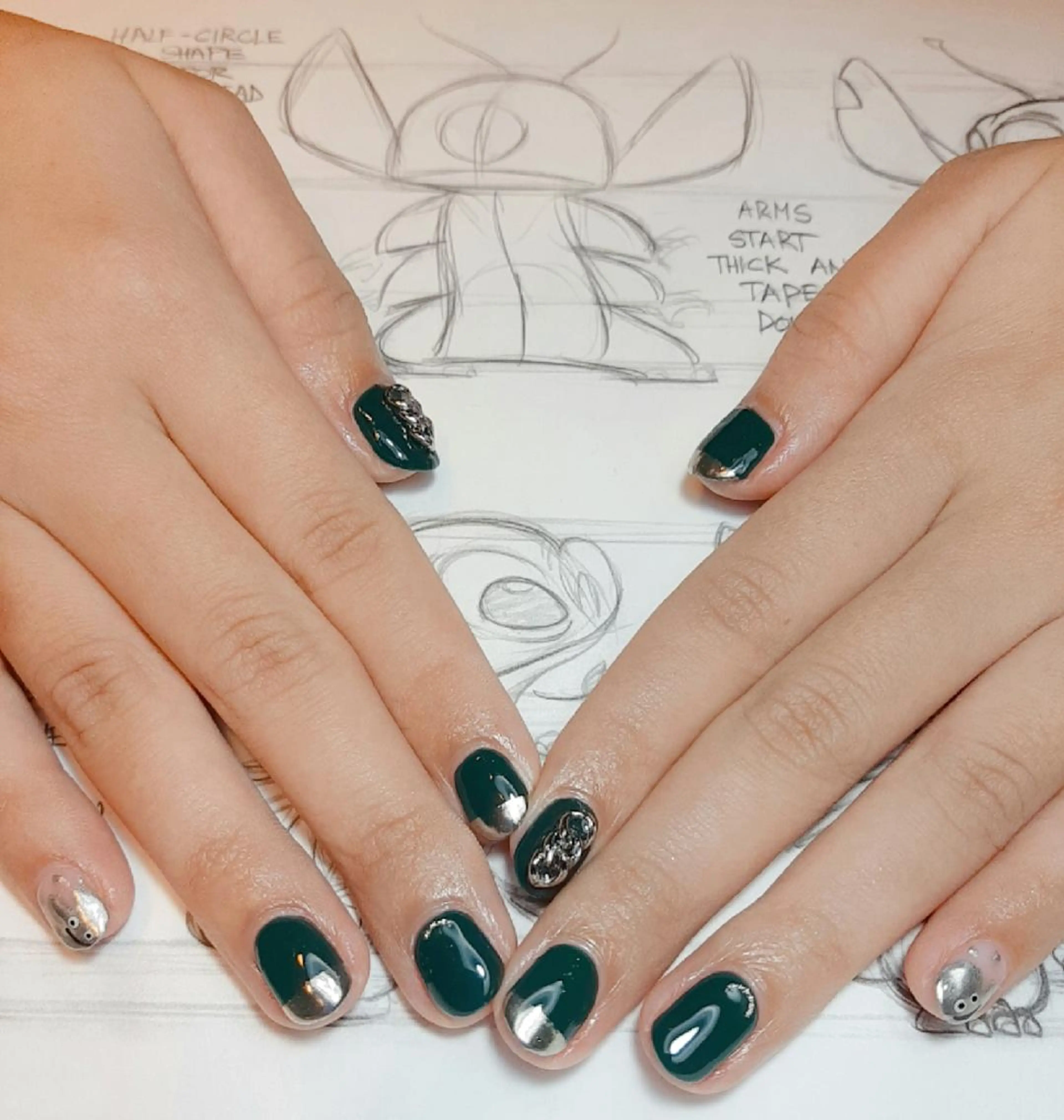 ネイル フレンチネイル ミラーネイル owlnail /持込みデザイン専門のネイルデザイン