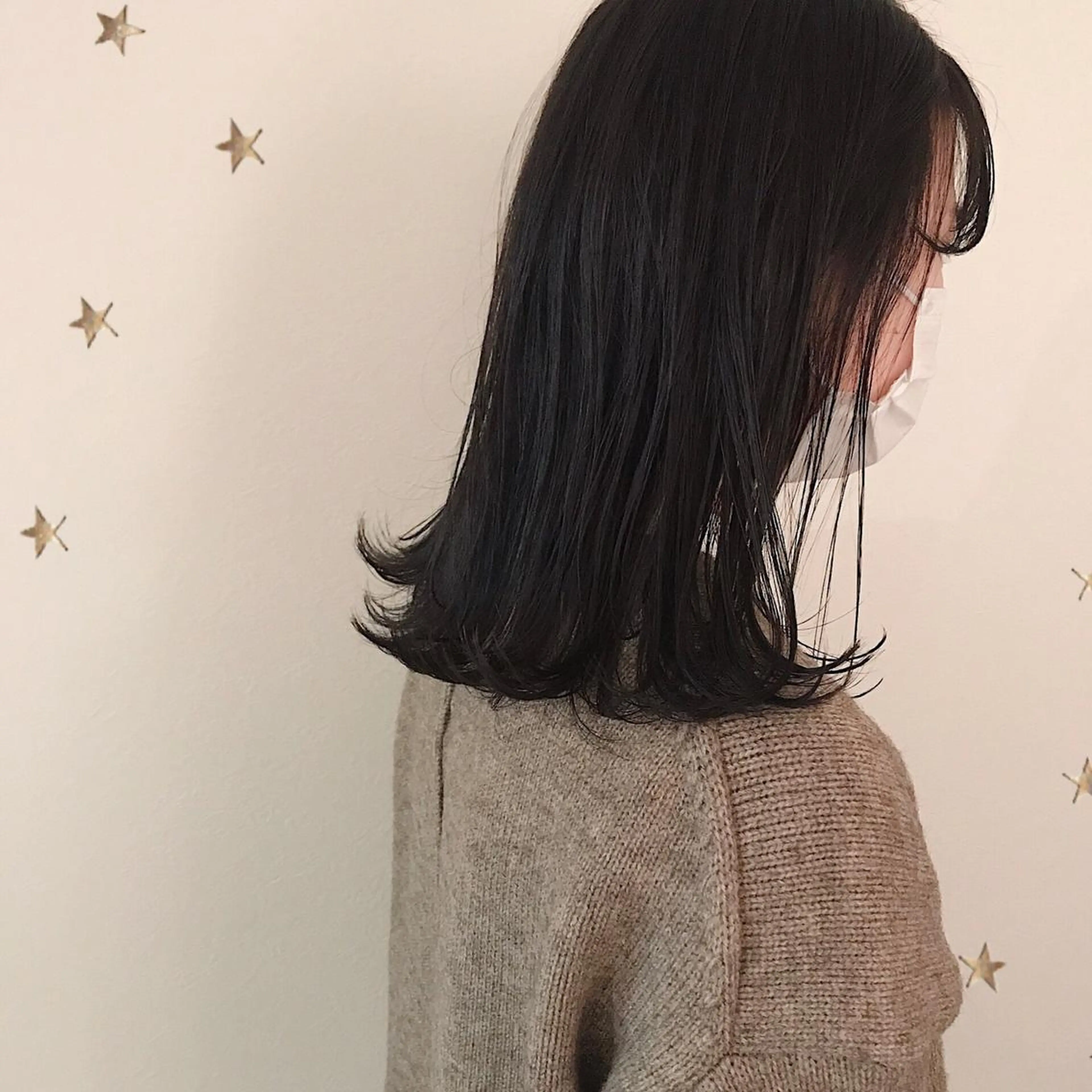 ミディアム カラー カット ヘアカラー 市川 千夏のヘアスタイル