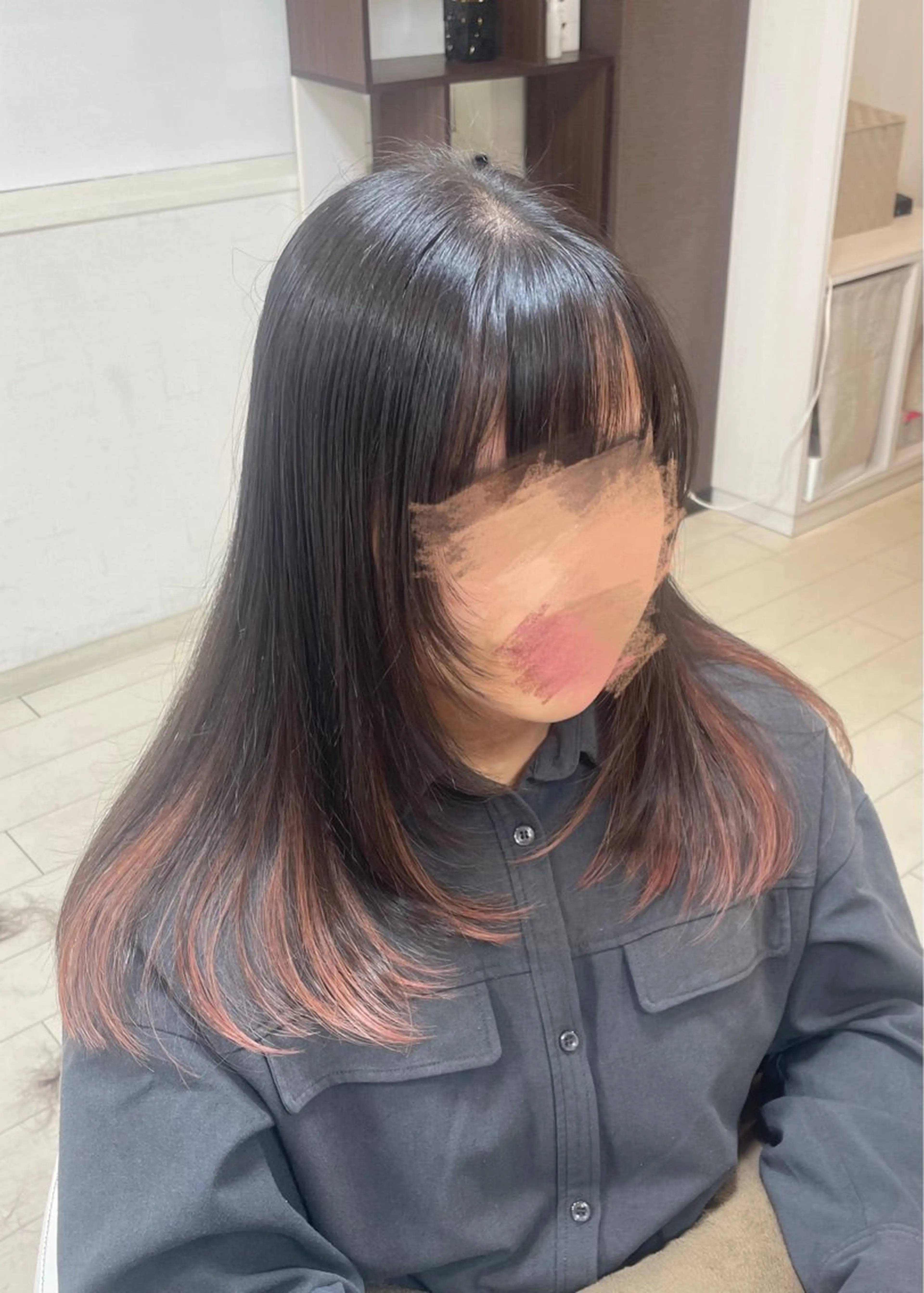 ロング レイヤーカット ロング アミーベル🧸🧡 本店✂️しおりのヘアスタイル