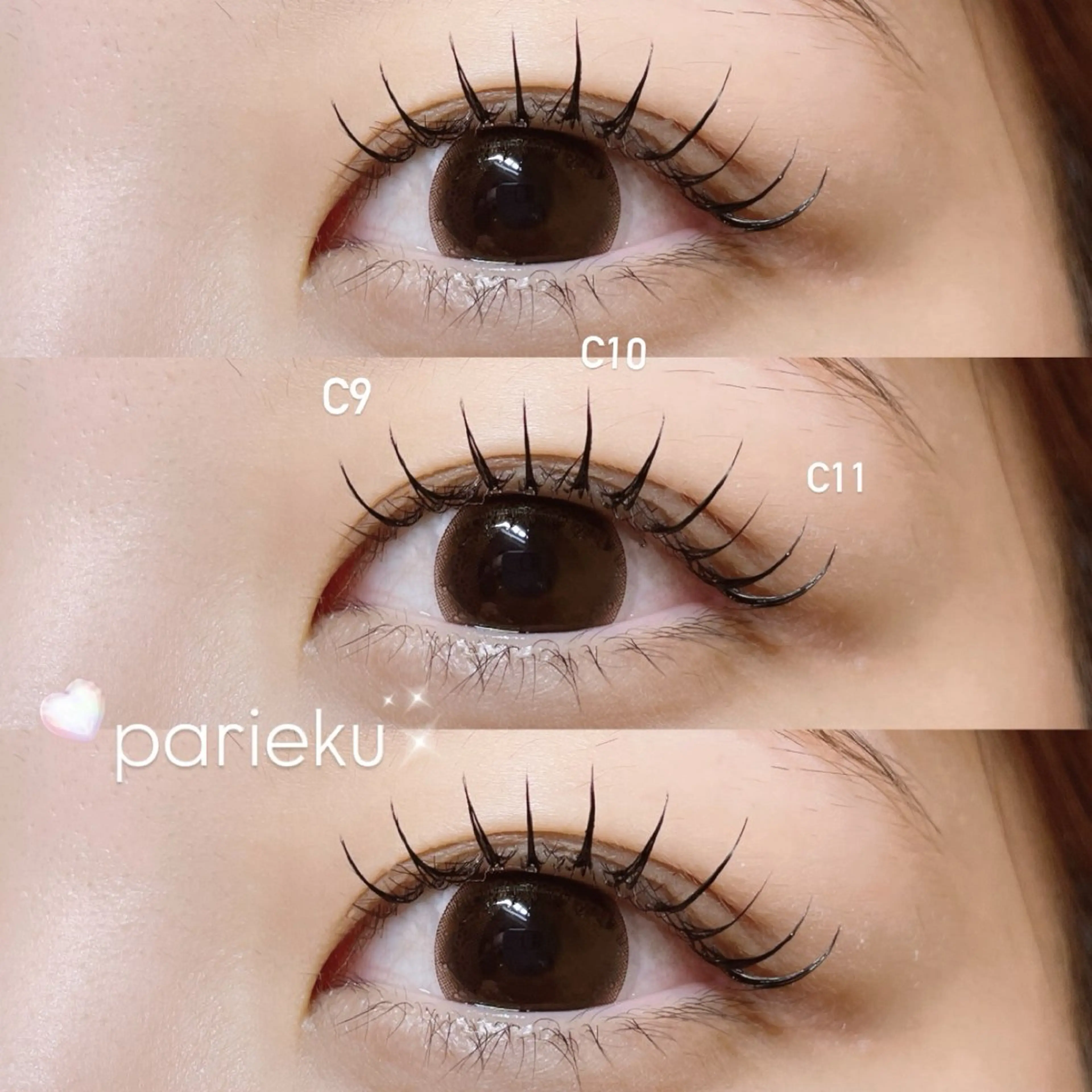 マツエク・マツパ マツエク Mell Yuuna ♡パリエク /束感のマツエク・マツパデザイン