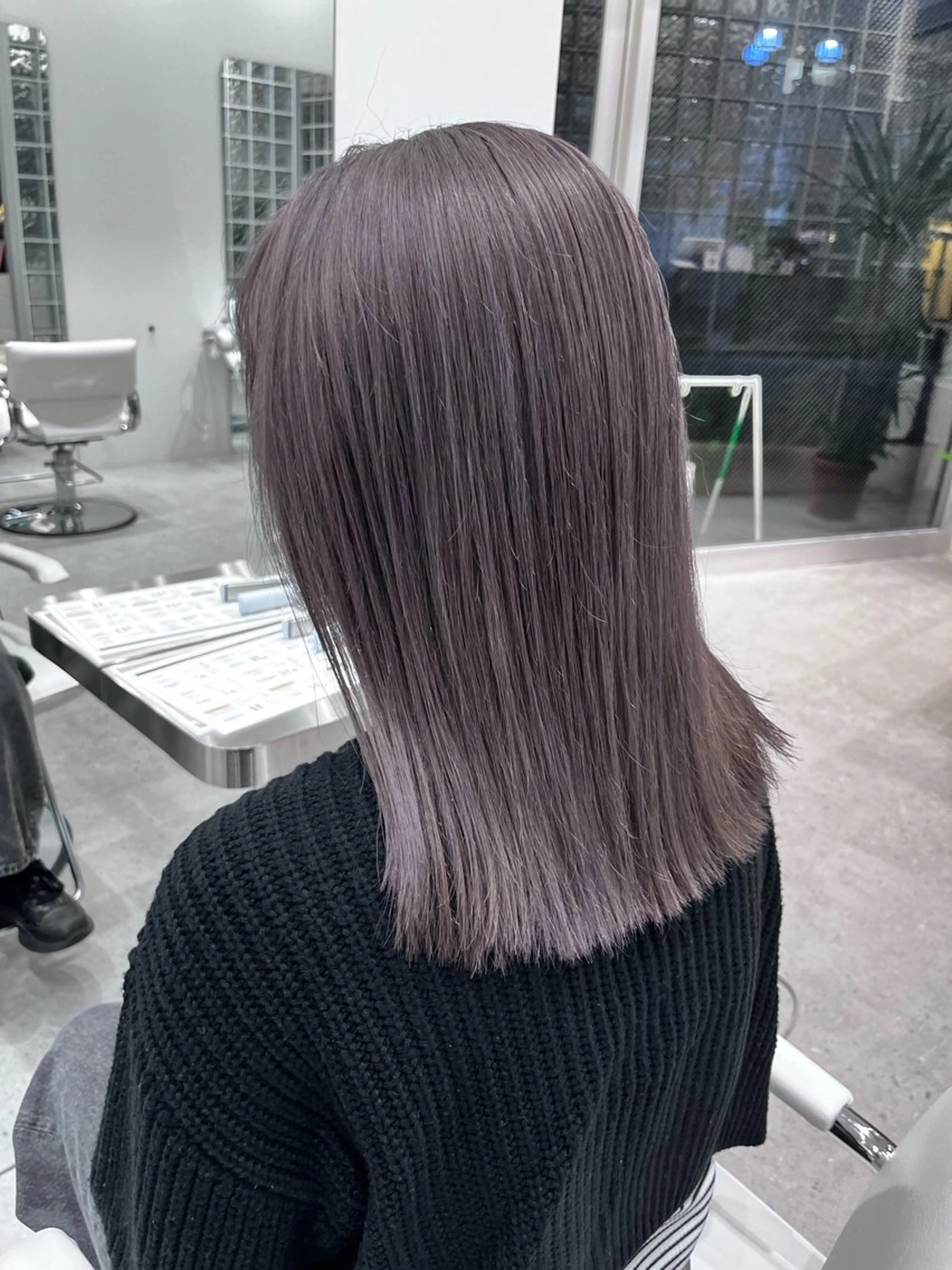 カラー グレージュ ラベンダーカラー ラベンダーグレージュ ラベンダーグレー カット ヘアカラー AIKA🤍 カットモデル募集🫧のヘアスタイル